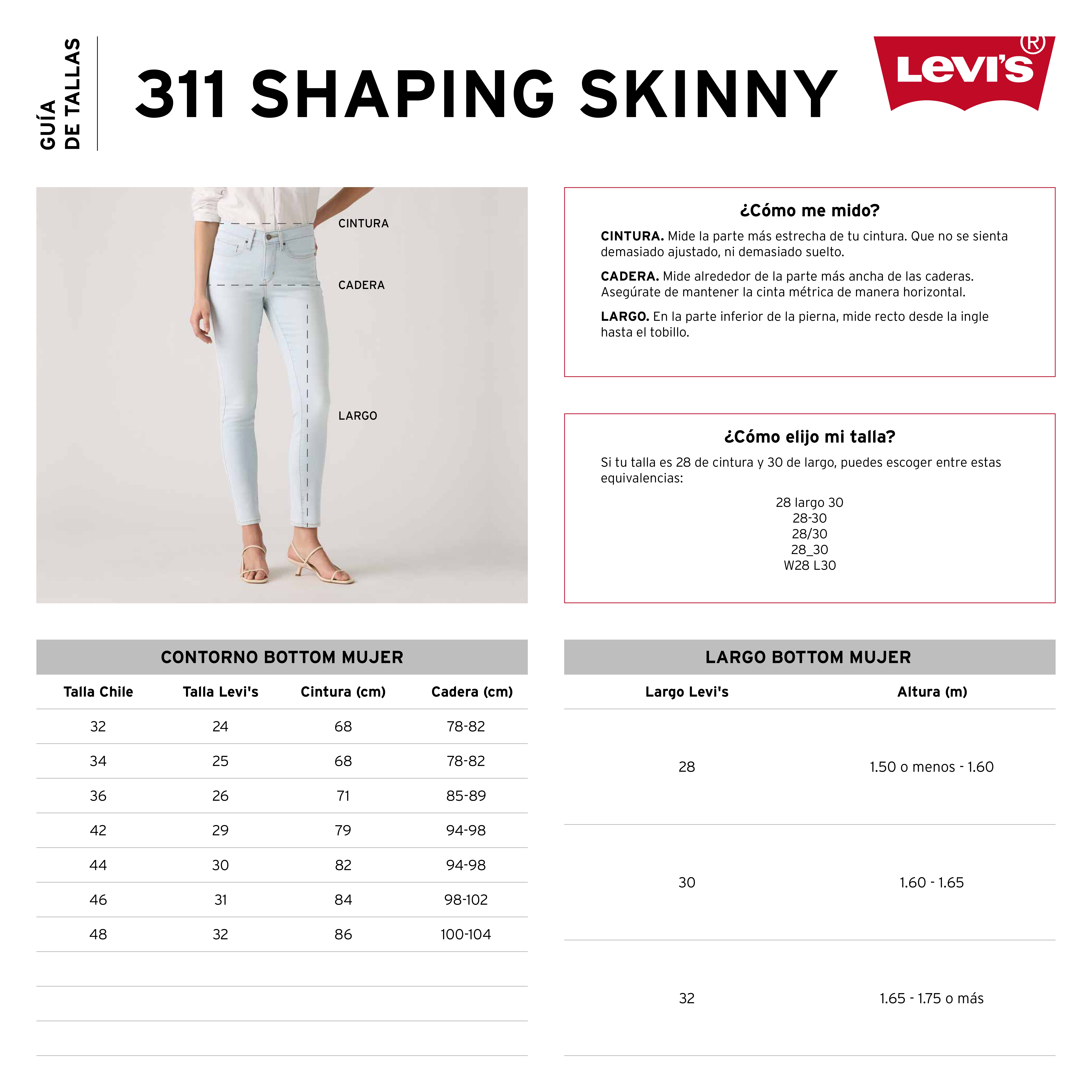JEANS MUJER 311 SHAPING SKINNY AZUL LEVIS 19626-0664 - 6