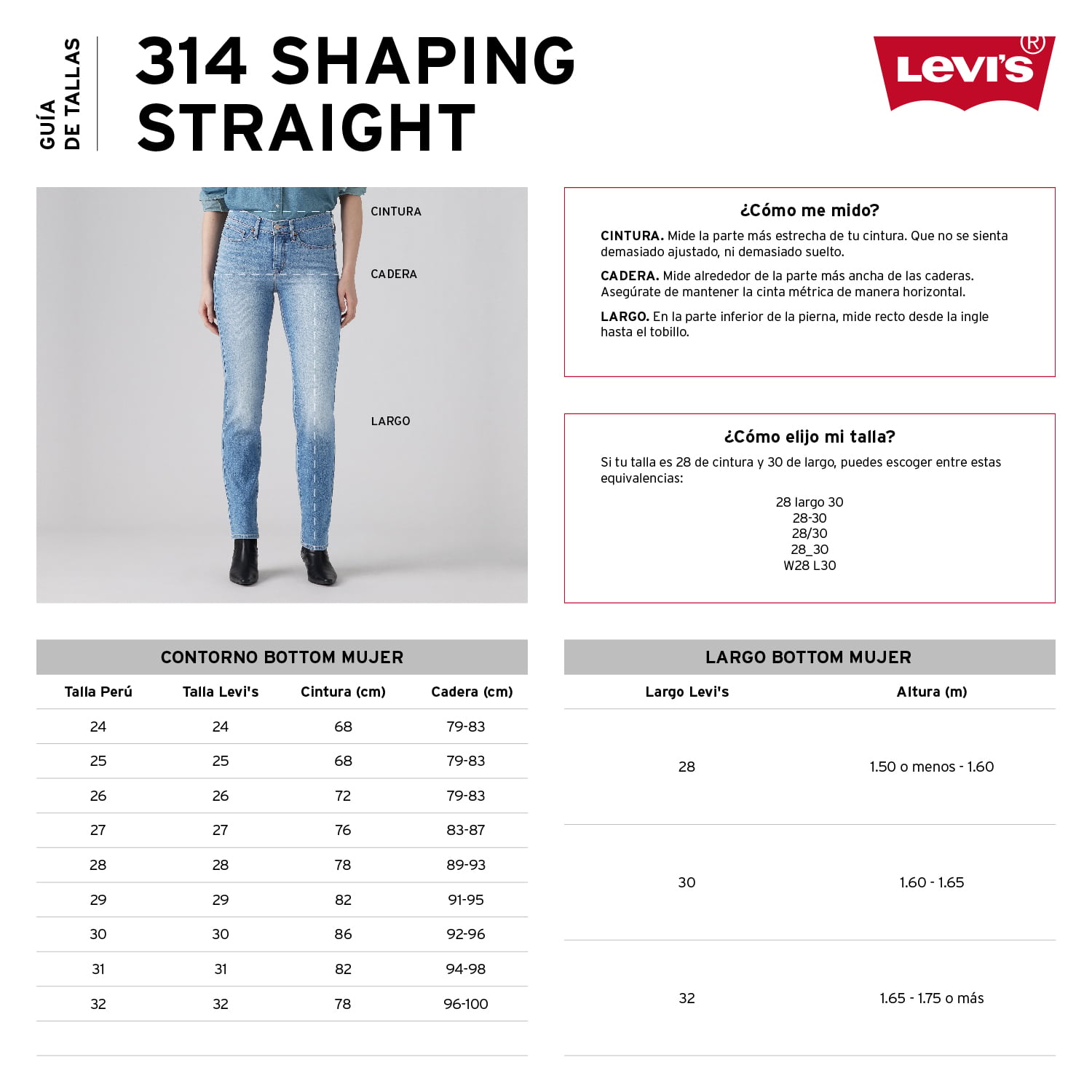 JEANS MUJER 314 TAILORED AZUL LEVIS 0081F-0000 - 6
