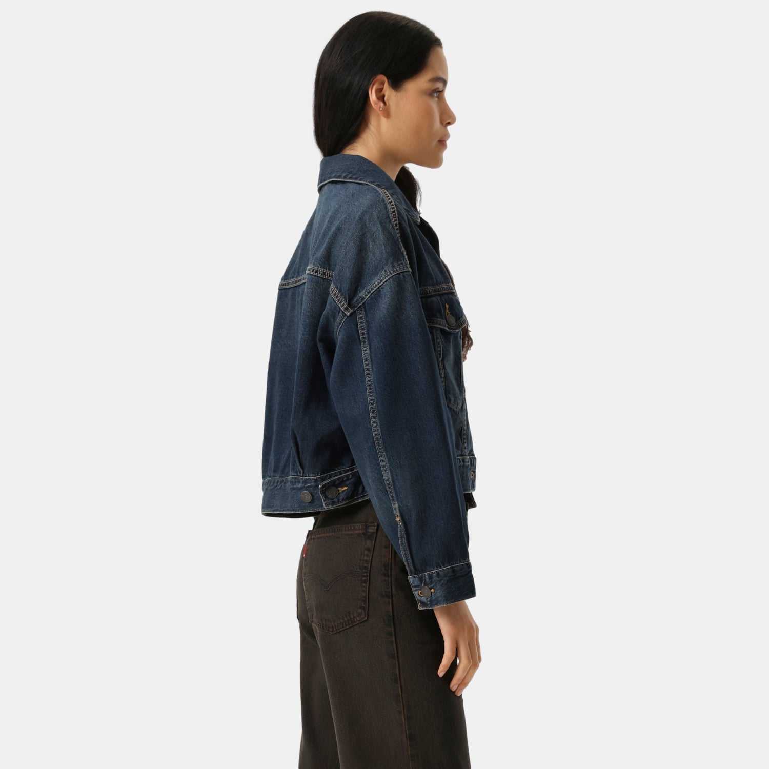 CASACA MUJER LOOSE CROP TRUCKER AZUL LEVIS 0089L-0007 - 2