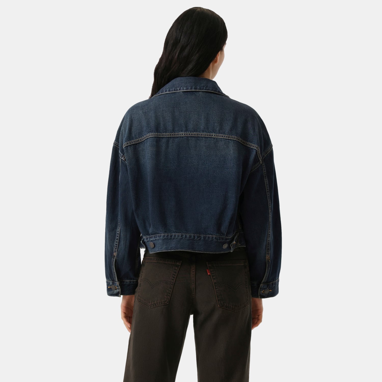 CASACA MUJER LOOSE CROP TRUCKER AZUL LEVIS 0089L-0007 - 3