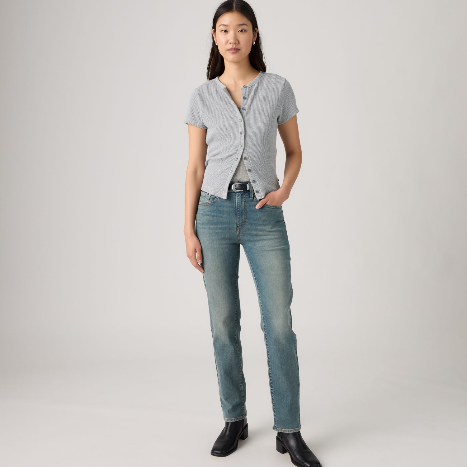 JEANS MUJER 724 HIGH RISE STRAIGHT AZUL LEVIS 18883-0485 - 5