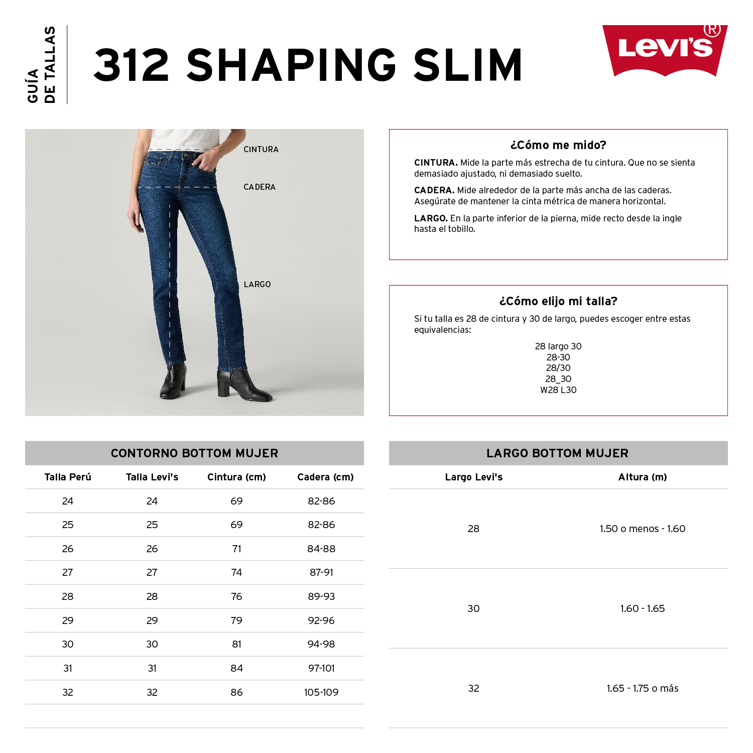 JEANS MUJER 312 SHAPING SLIM AZUL LEVIS 19627-0282 - 6