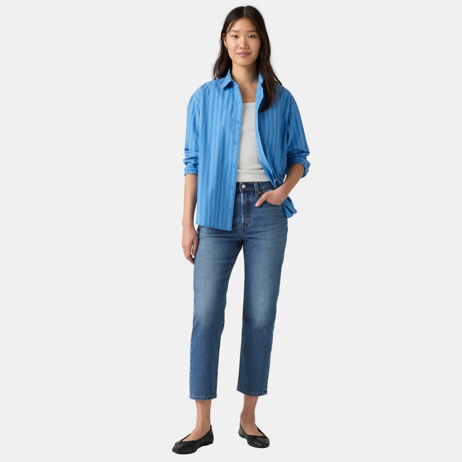 JEANS MUJER 501 CROP AZUL LEVIS 36200-0411 - 2