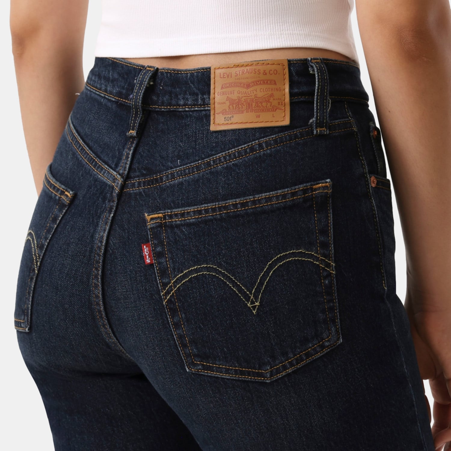 JEANS MUJER 501 CROP AZUL LEVIS 36200-0413 - 4