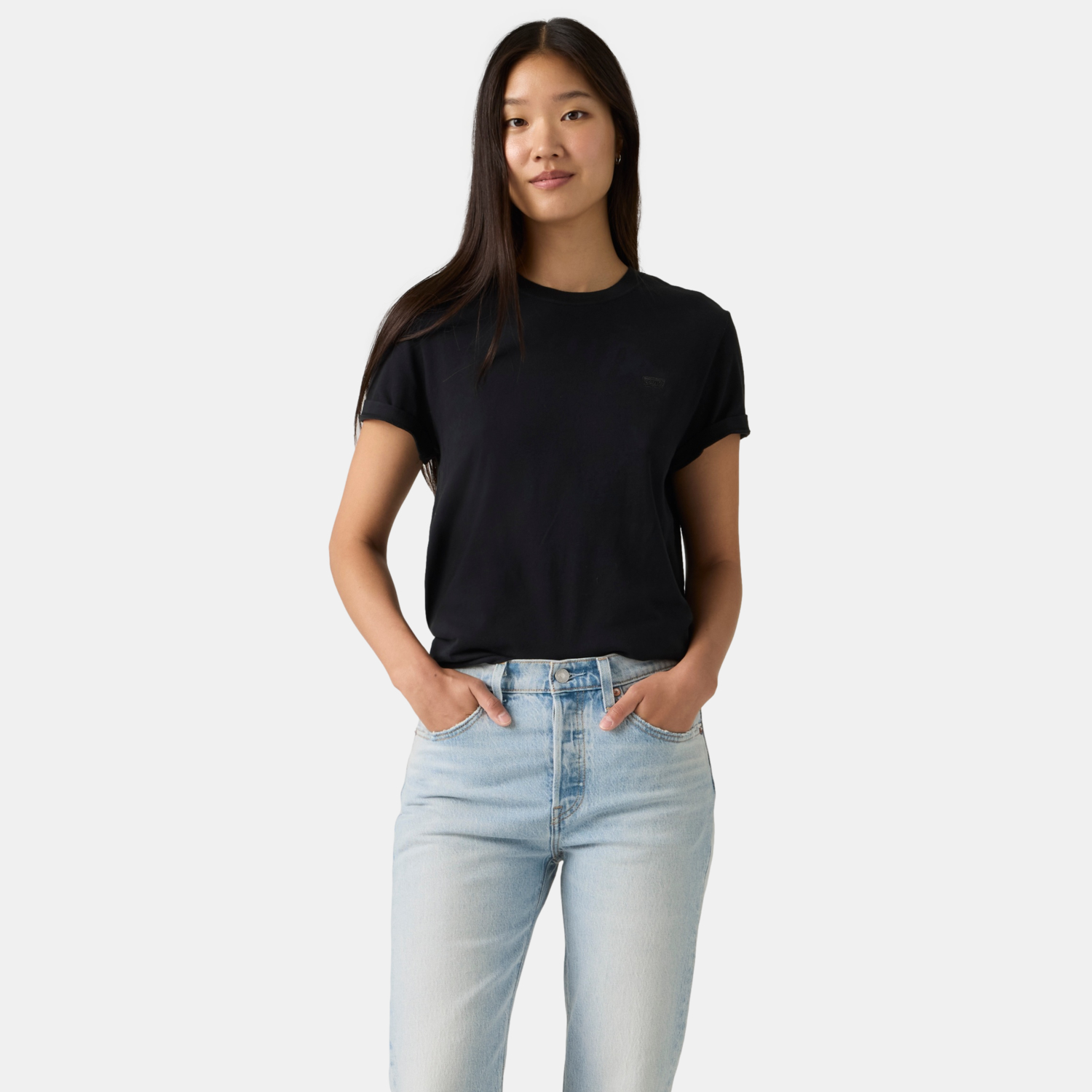 POLO MUJER FAVORITE COTTON TEE NEGRO LEVIS 005J2-0001 - 1
