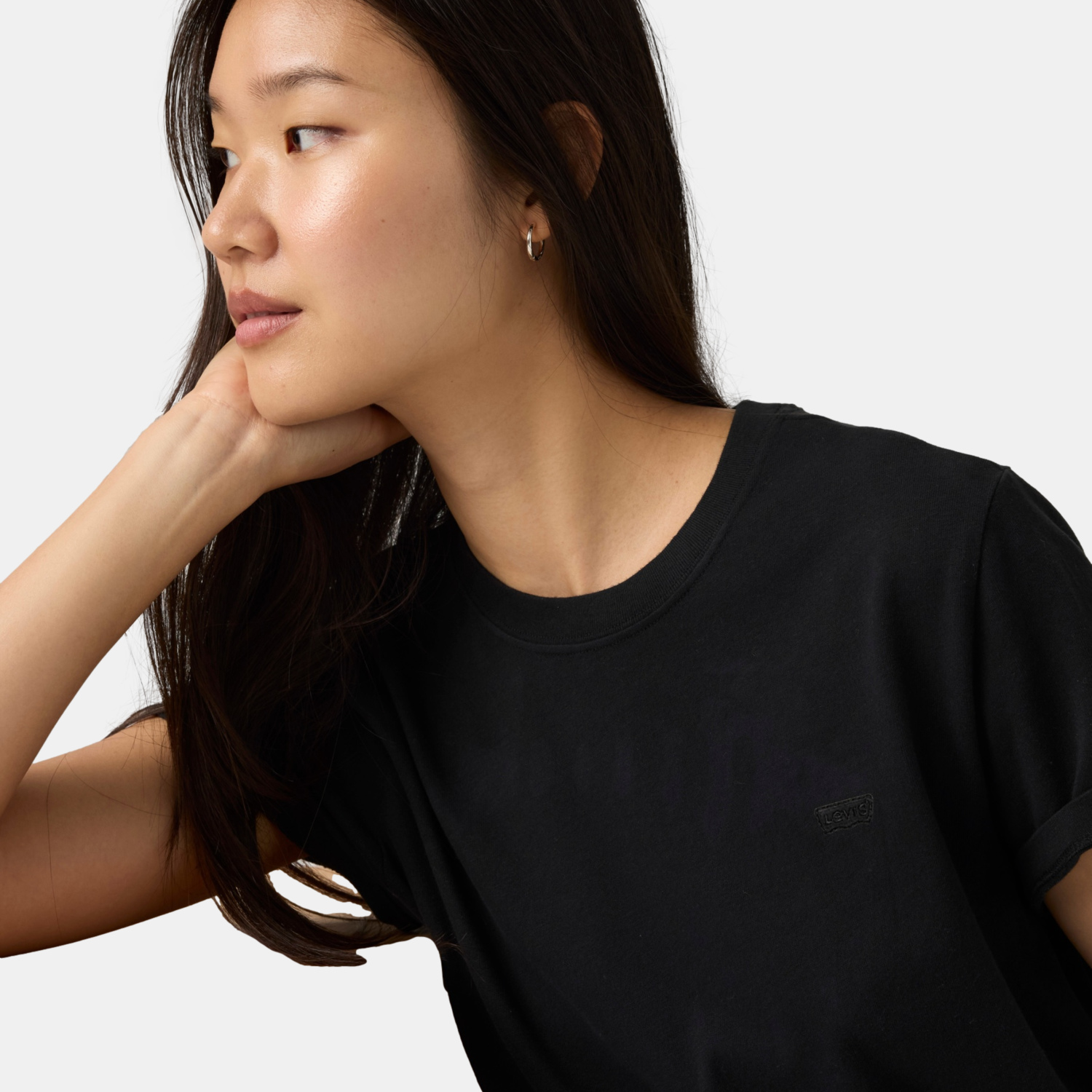 POLO MUJER FAVORITE COTTON TEE NEGRO LEVIS 005J2-0001 - 4