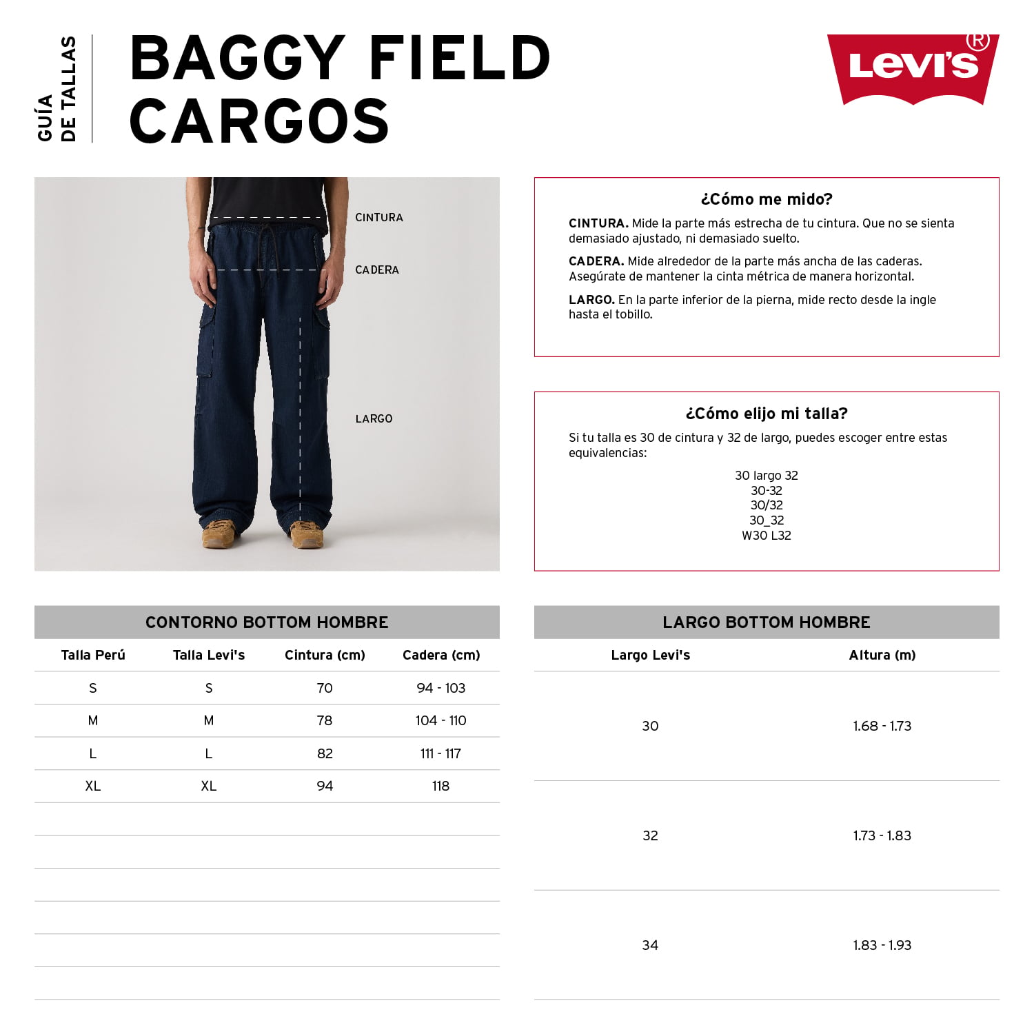 PANTALÓN HOMBRE BAGGY CARGO III VERDE LEVIS 003KQ-0003 - 5