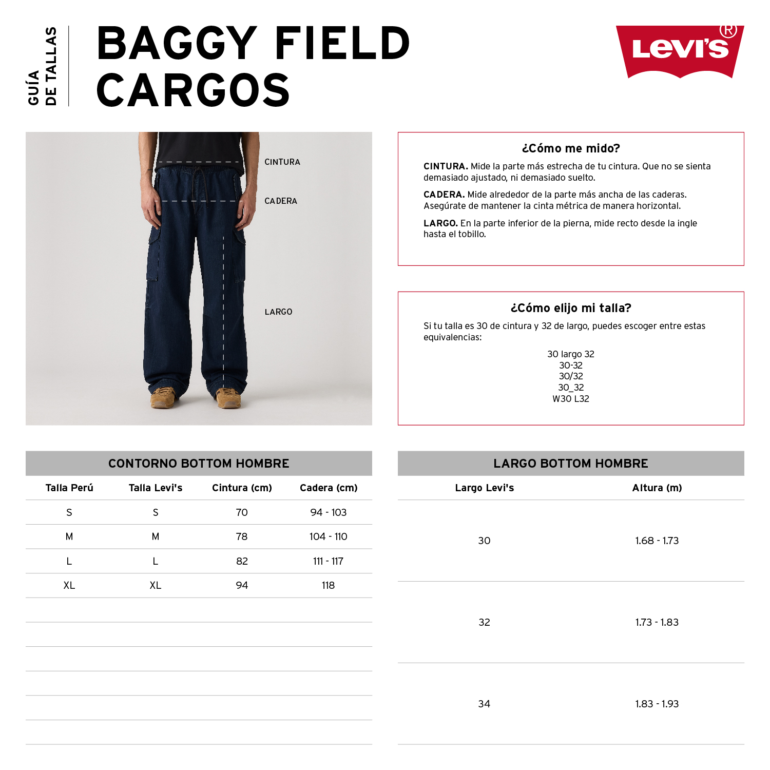 PANTALÓN HOMBRE BAGGY CARGO III VERDE LEVIS 003KQ-0003 - 5