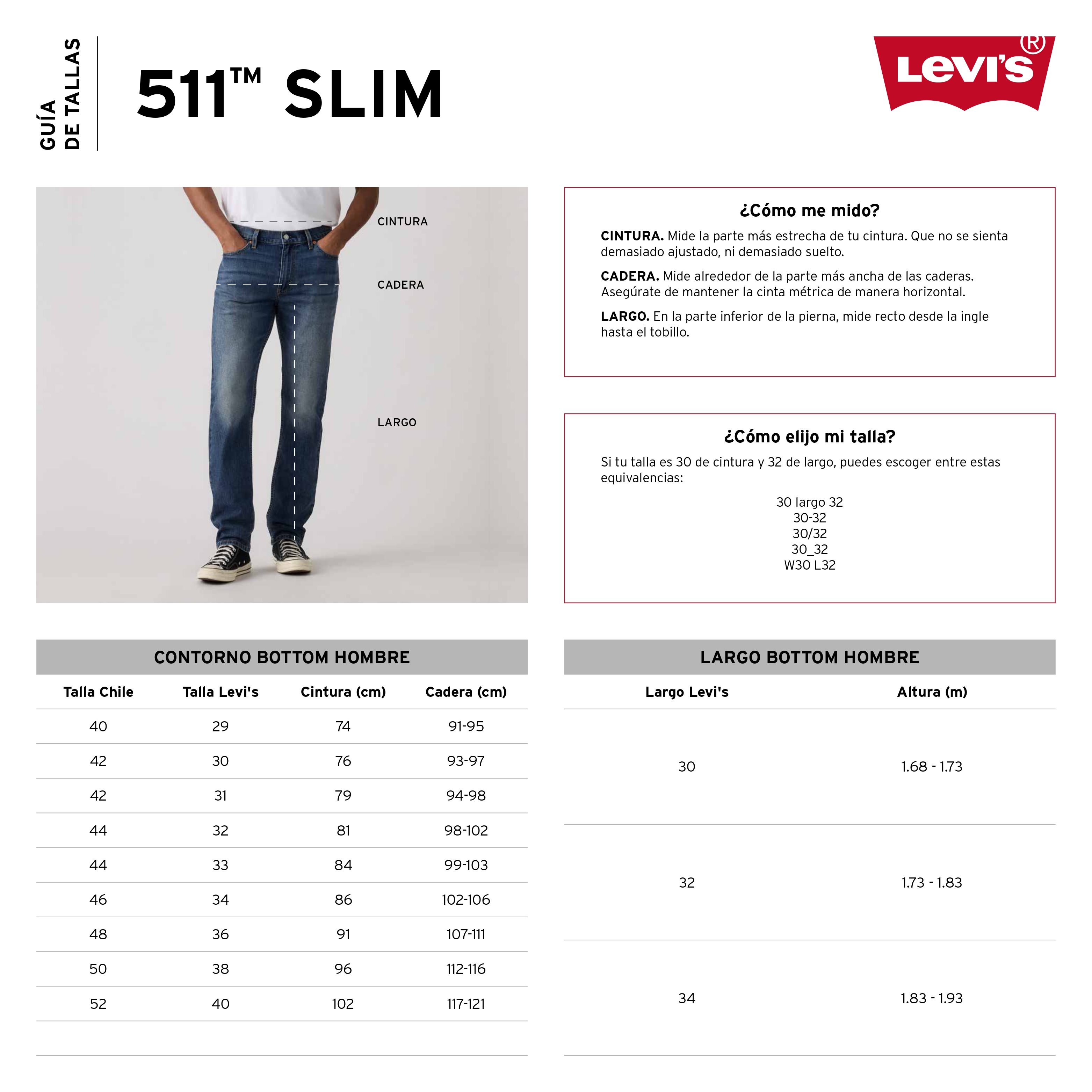 JEANS HOMBRE 511 SLIM AZUL LEVIS 04511-6533 - 6