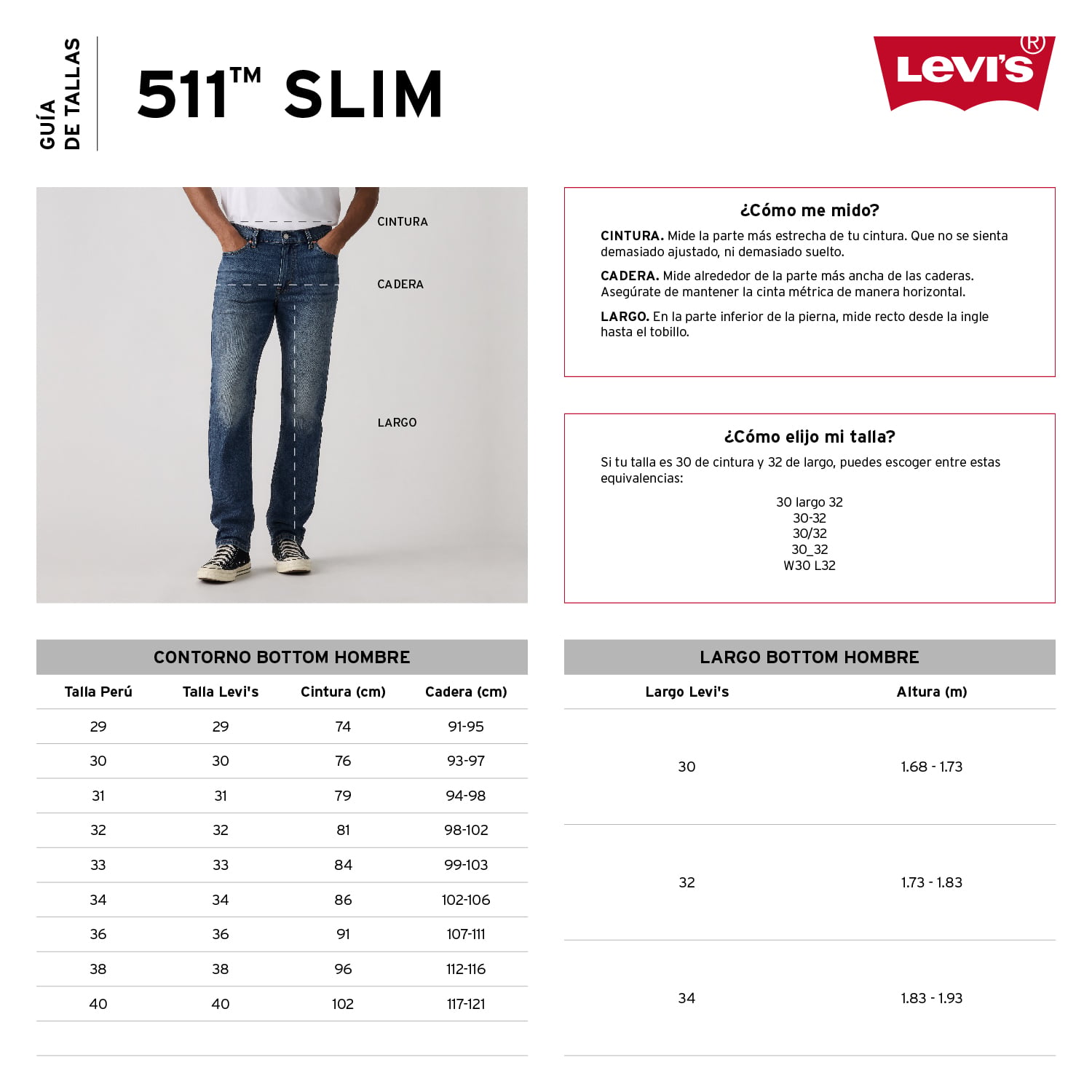 JEANS HOMBRE 511 SLIM AZUL LEVIS 04511-6533 - 6