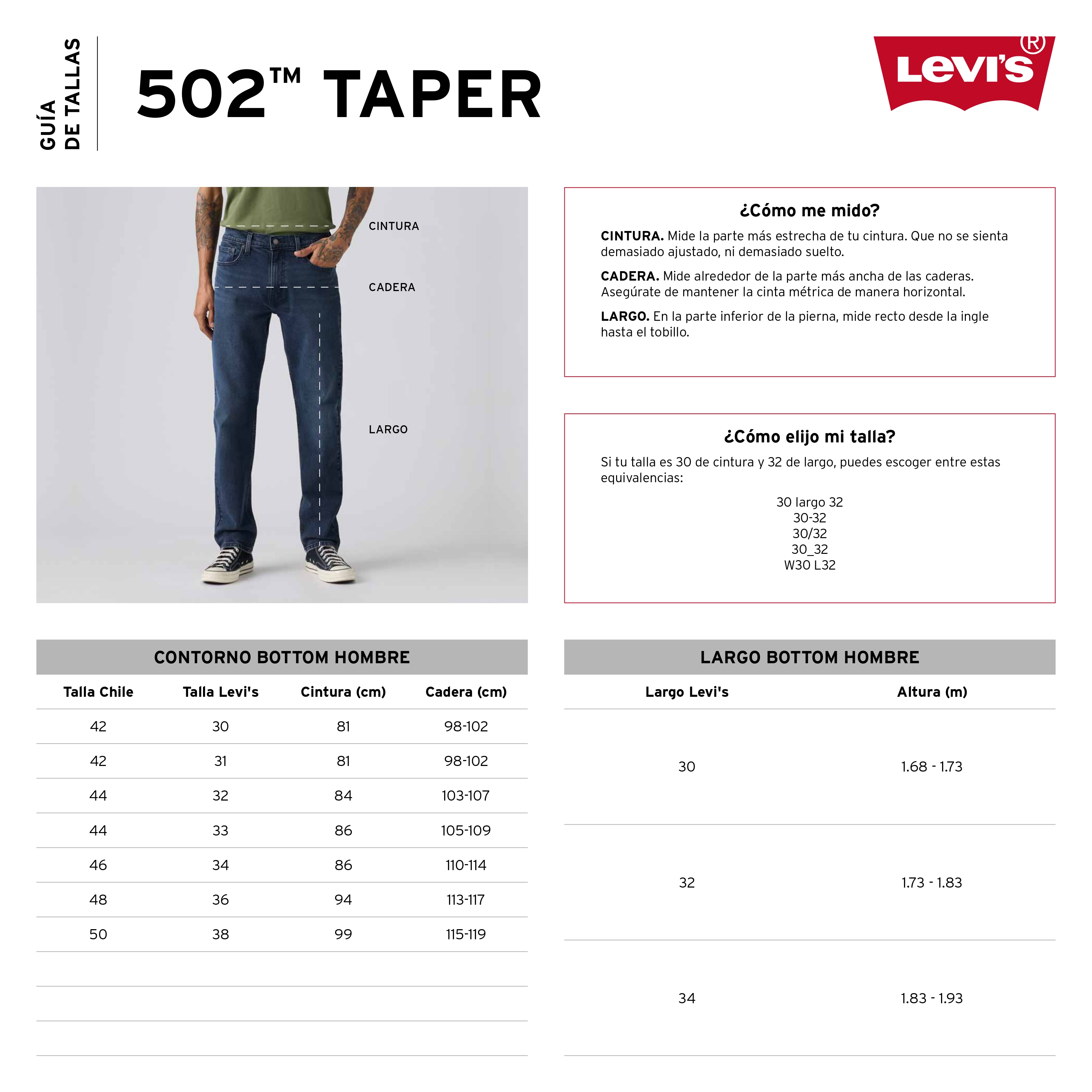 JEANS HOMBRE 502 TAPER GRIS LEVIS 29507-1846 - 6