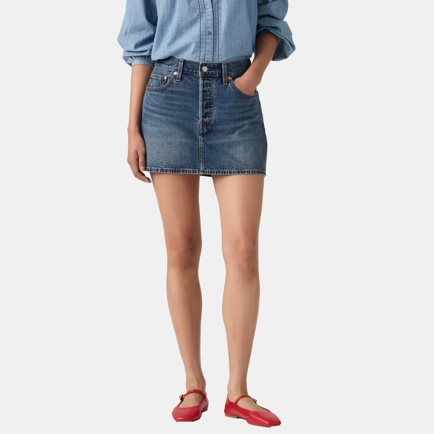 FALDA MUJER ICON SKIRT AZUL LEVIS A4694-0084 - 1