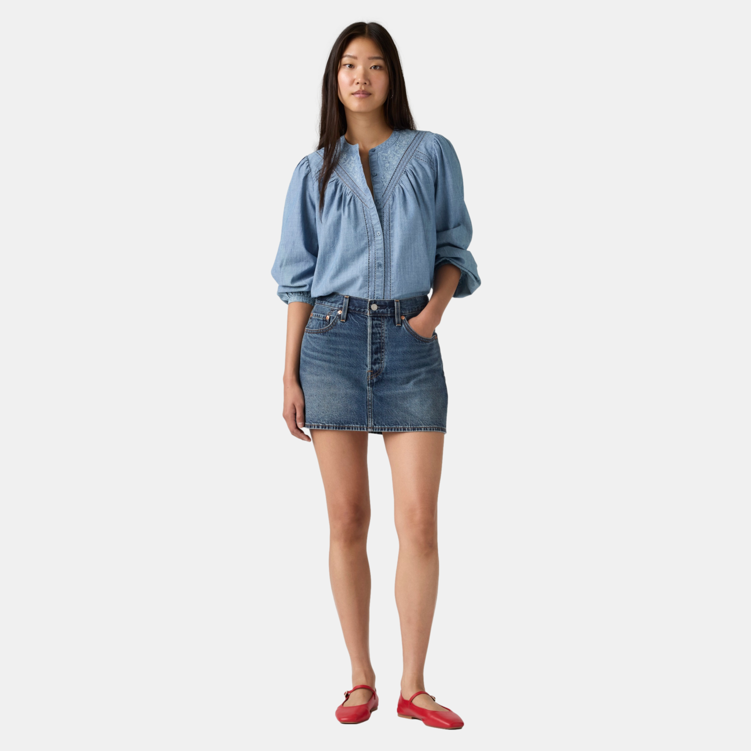FALDA MUJER ICON SKIRT AZUL LEVIS A4694-0084 - 2