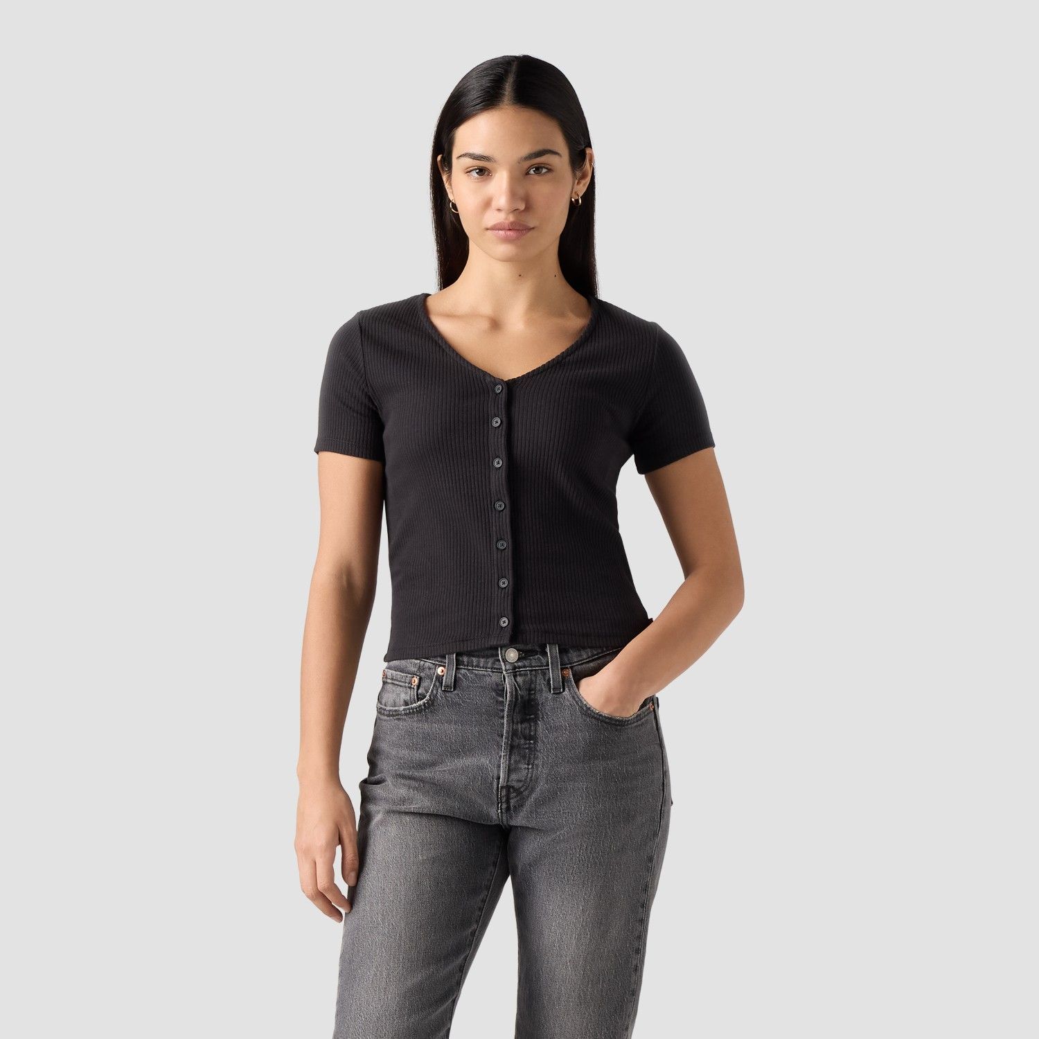 POLO MUJER MUSE TEE NEGRO LEVIS A8782-0011 - 1