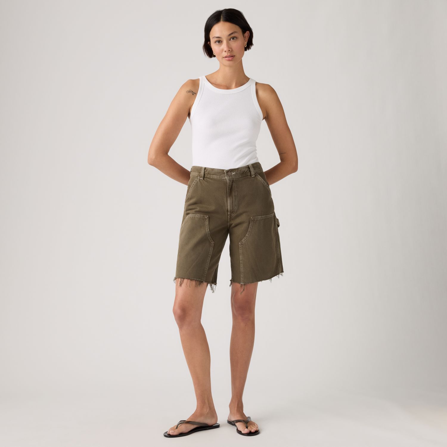 SHORTS MUJER BAGGY DAD UTILITY CAFÉ LEVIS 005LU-0003 - 1