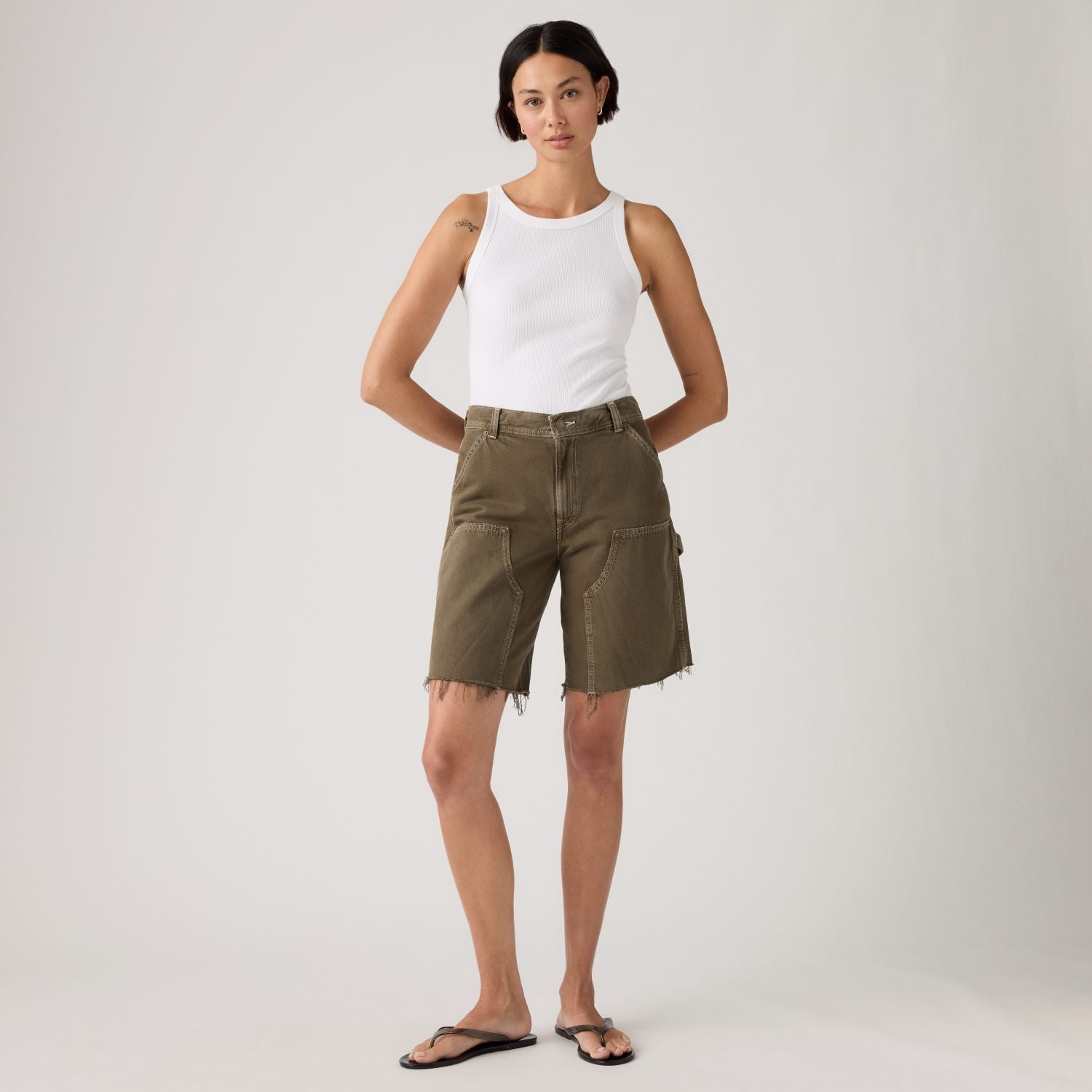 SHORTS MUJER BAGGY DAD UTILITY CAFÉ LEVIS 005LU-0003 - 1