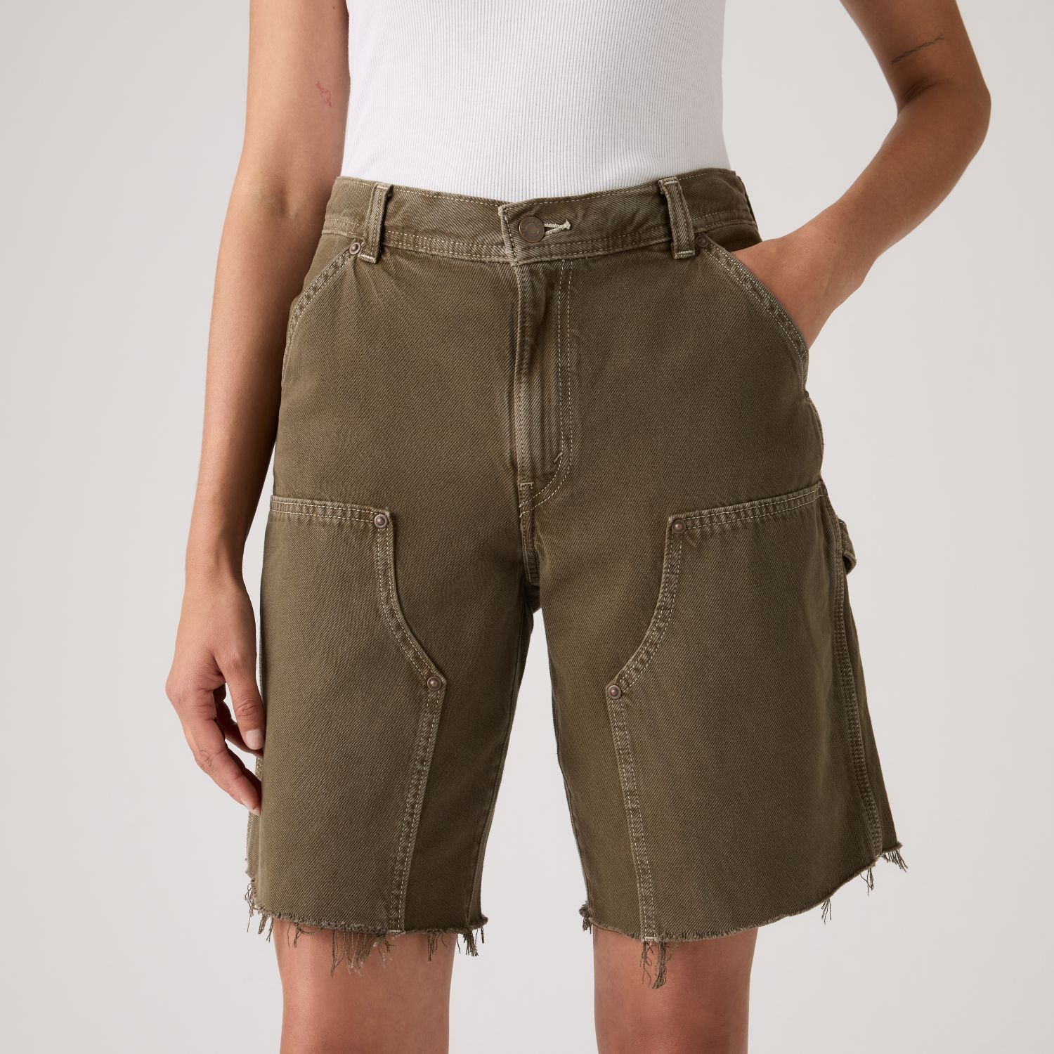 SHORTS MUJER BAGGY DAD UTILITY CAFÉ LEVIS 005LU-0003 - 4