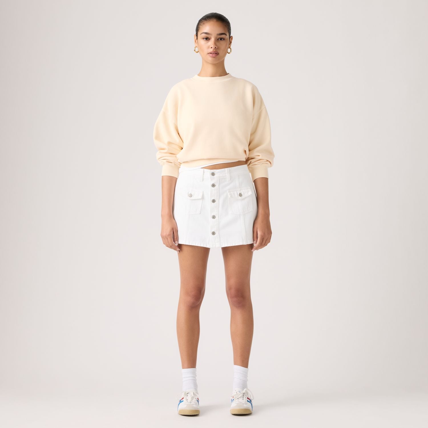 FALDA MUJER BUTTON FRONT SKORT BLANCO LEVIS 005NA-0001 - 1