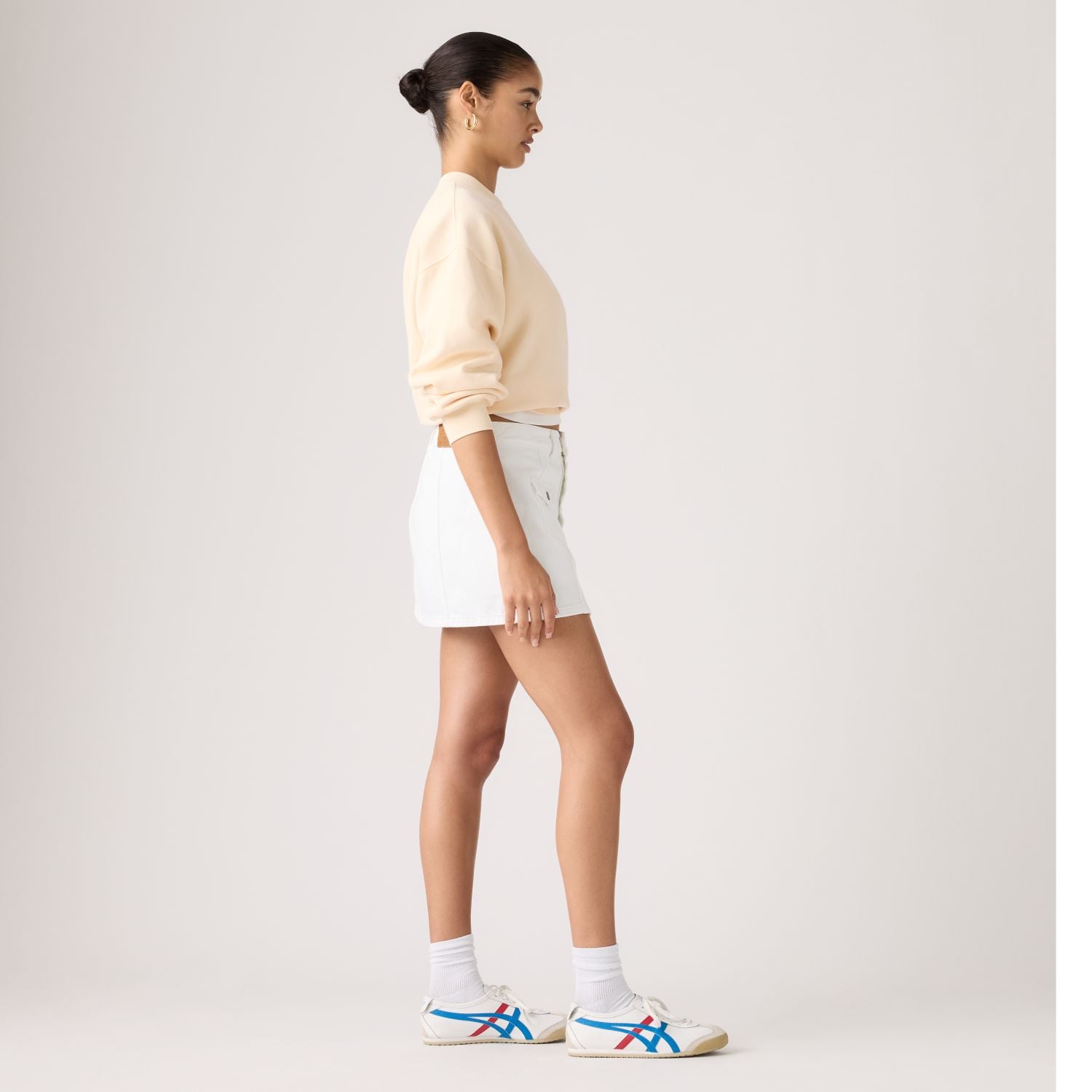 FALDA MUJER BUTTON FRONT SKORT BLANCO LEVIS 005NA-0001 - 2