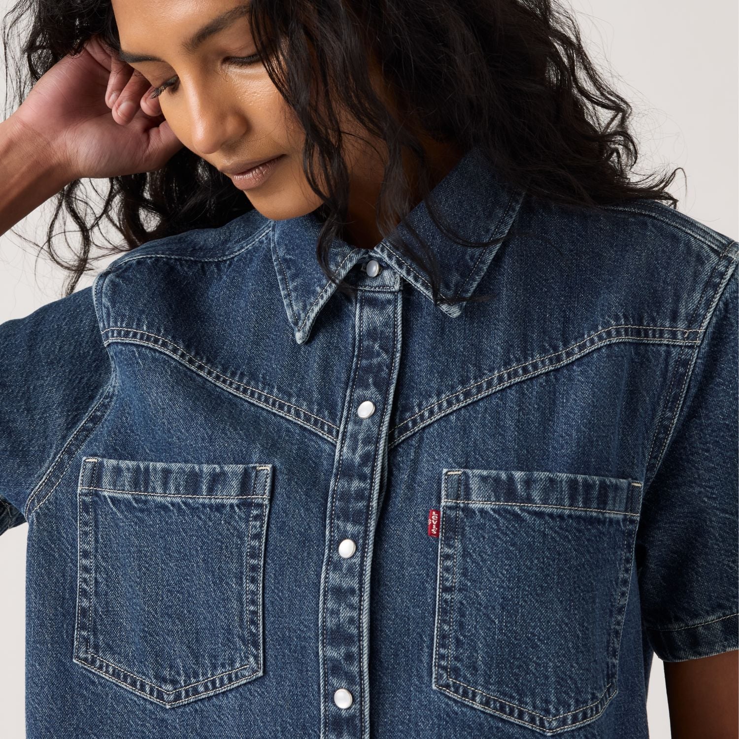 VESTIDO MUJER LOUISA DENIM AZUL LEVIS 006LG-0000 - 4