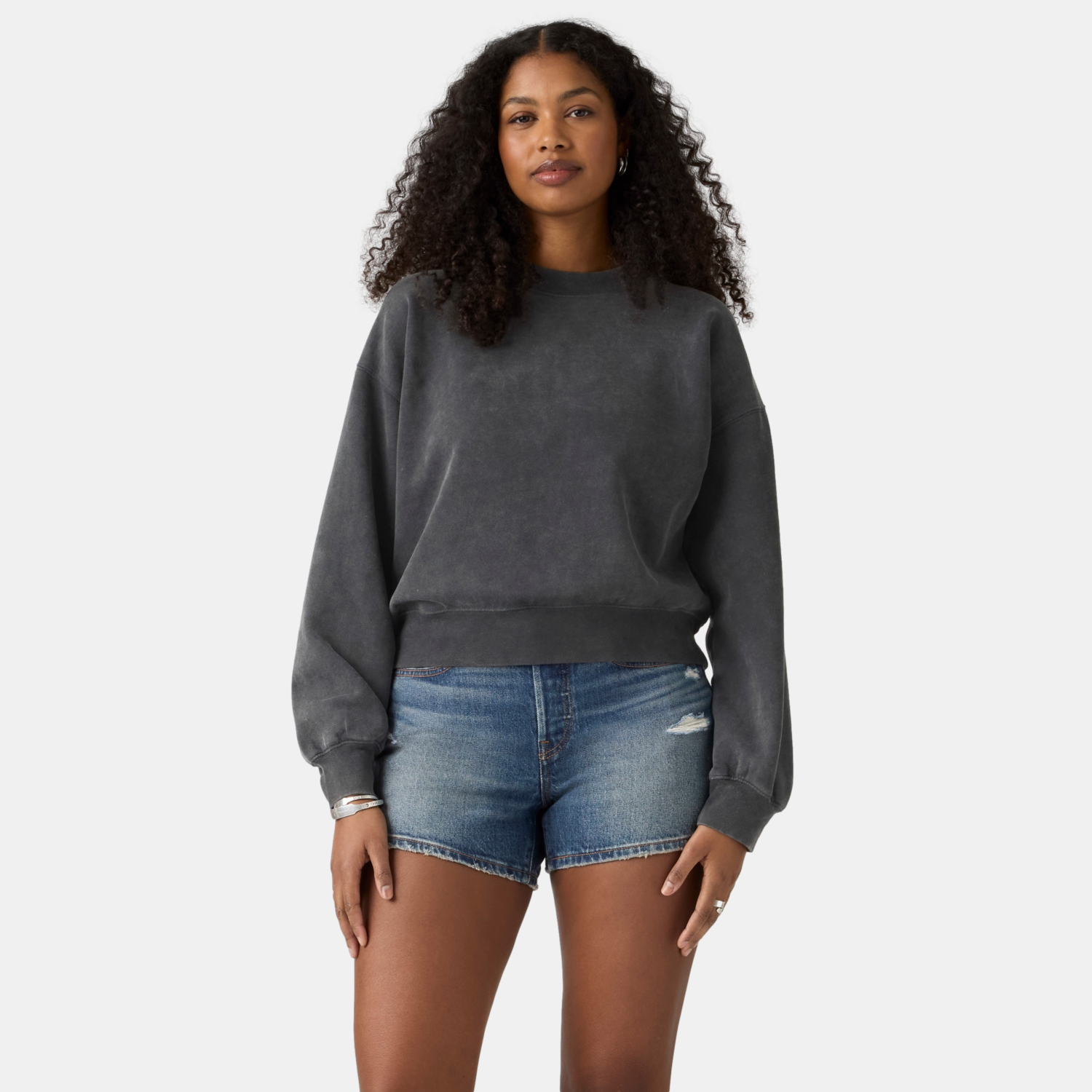 POLERÓN MUJER VINTAGE BOXY SWEATSHIRT NEGRO LEVIS 005I9-0009 - 1