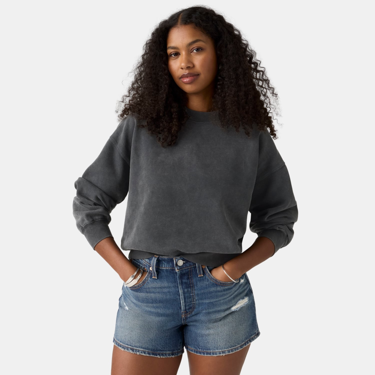 POLERÓN MUJER VINTAGE BOXY SWEATSHIRT NEGRO LEVIS 005I9-0009 - 3
