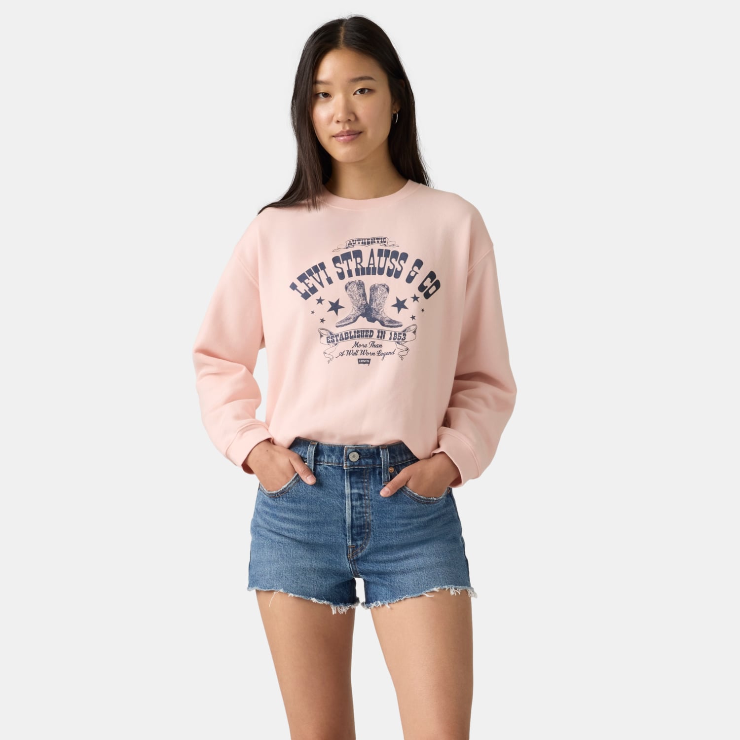 POLERÓN MUJER EVERYDAY CREW ROSADO LEVIS A8800-0092 - 1