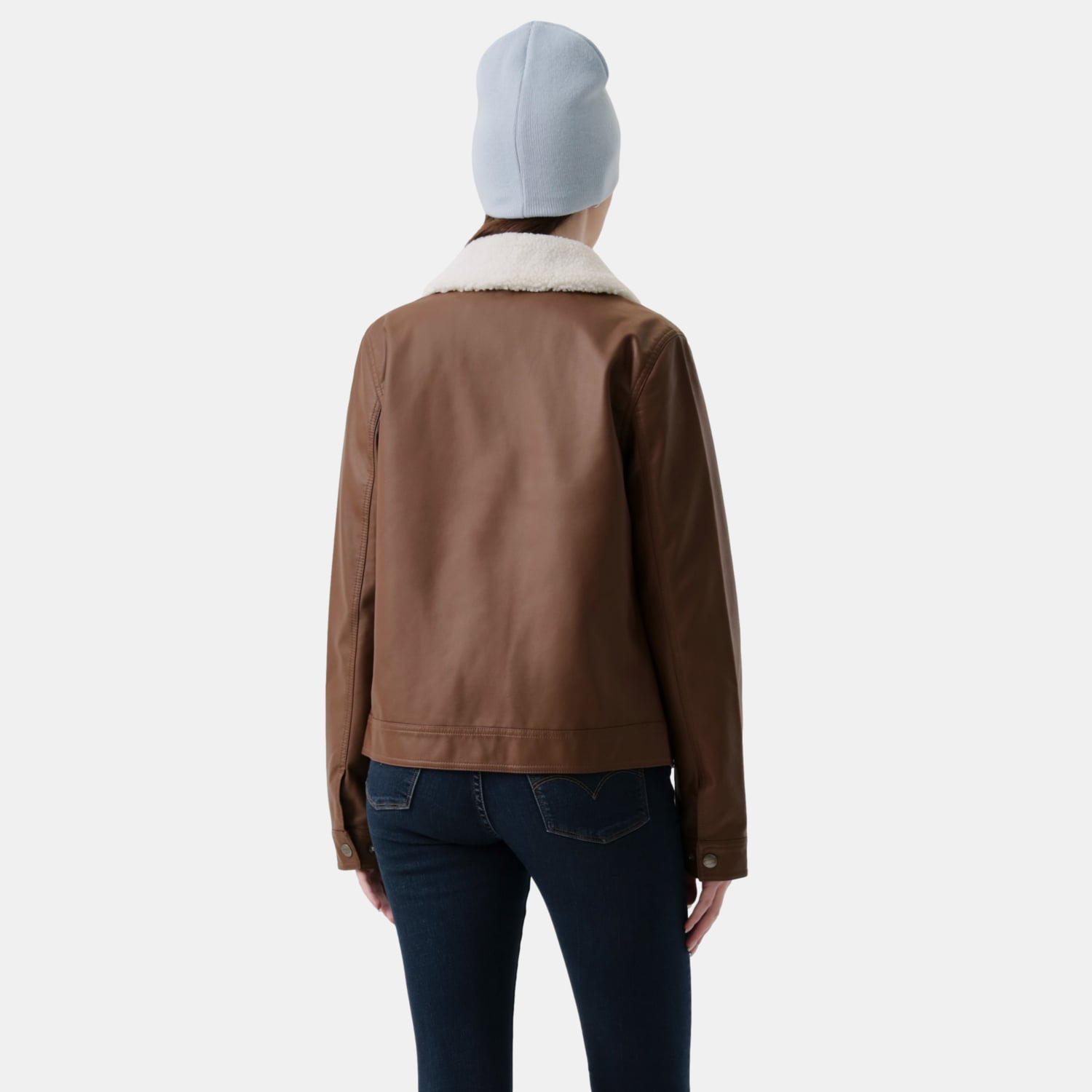 CASACA MUJER TRUCKER SHERPA CAFÉ LEVIS 59544-0703 - 3