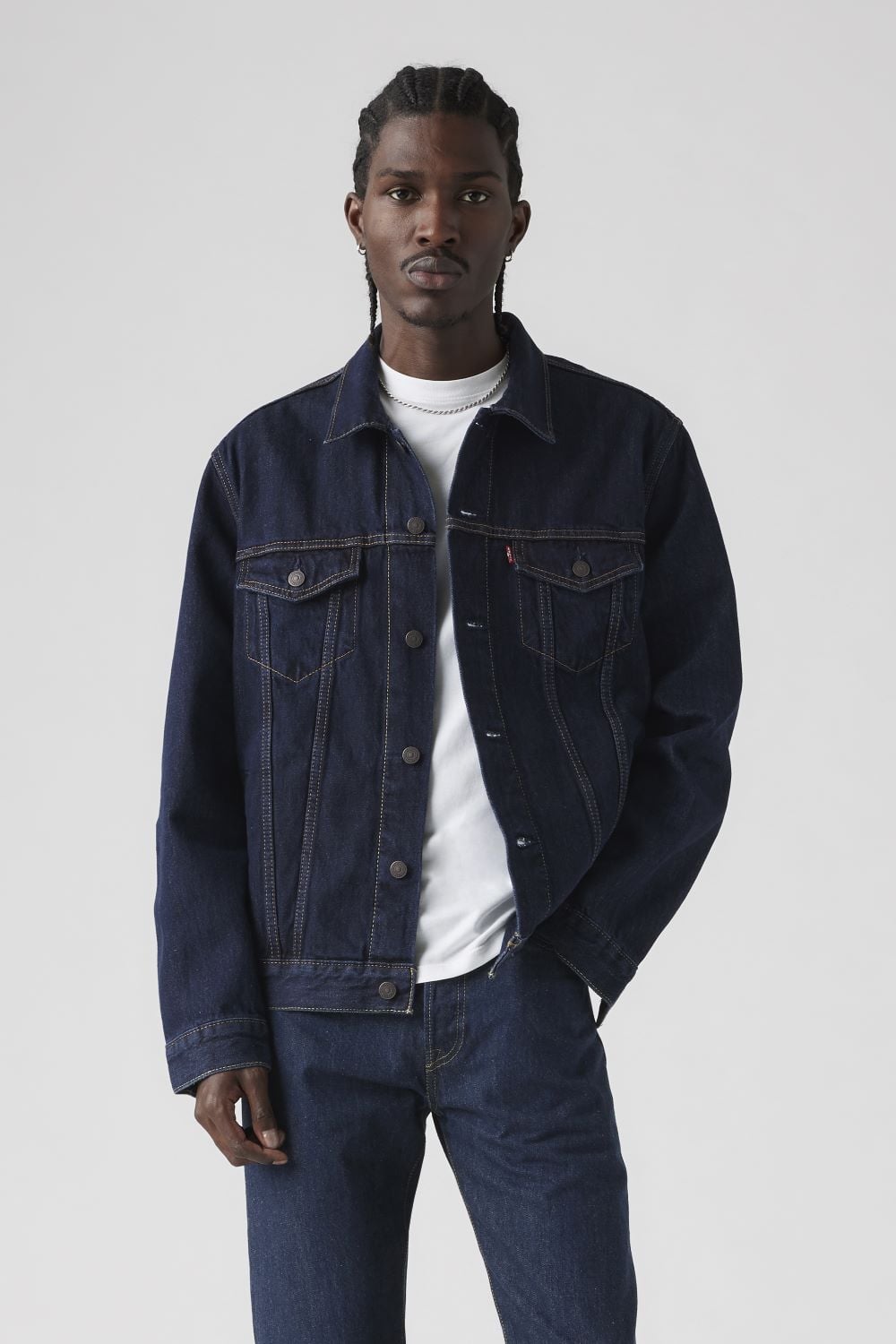 CASACA HOMBRE CUELLO EN PUNTA AZUL OSCURO LEVIS 72334-0134 - 1