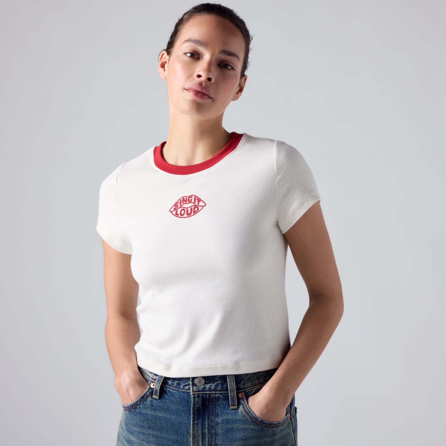 POLO MUJER ESSENTIAL BABY TEE BEIGE LEVIS 008CH-0024 - 3