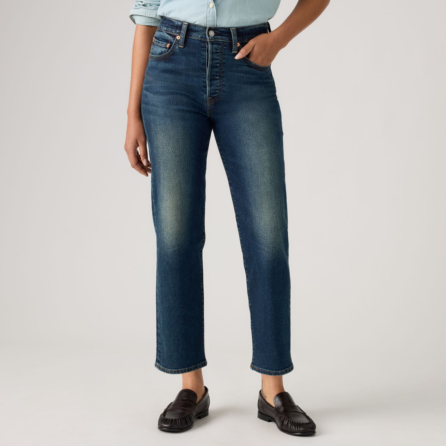 JEANS MUJER RIBCAGE STRAIGHT ANKLE AZUL LEVIS 72693-0301 - 1
