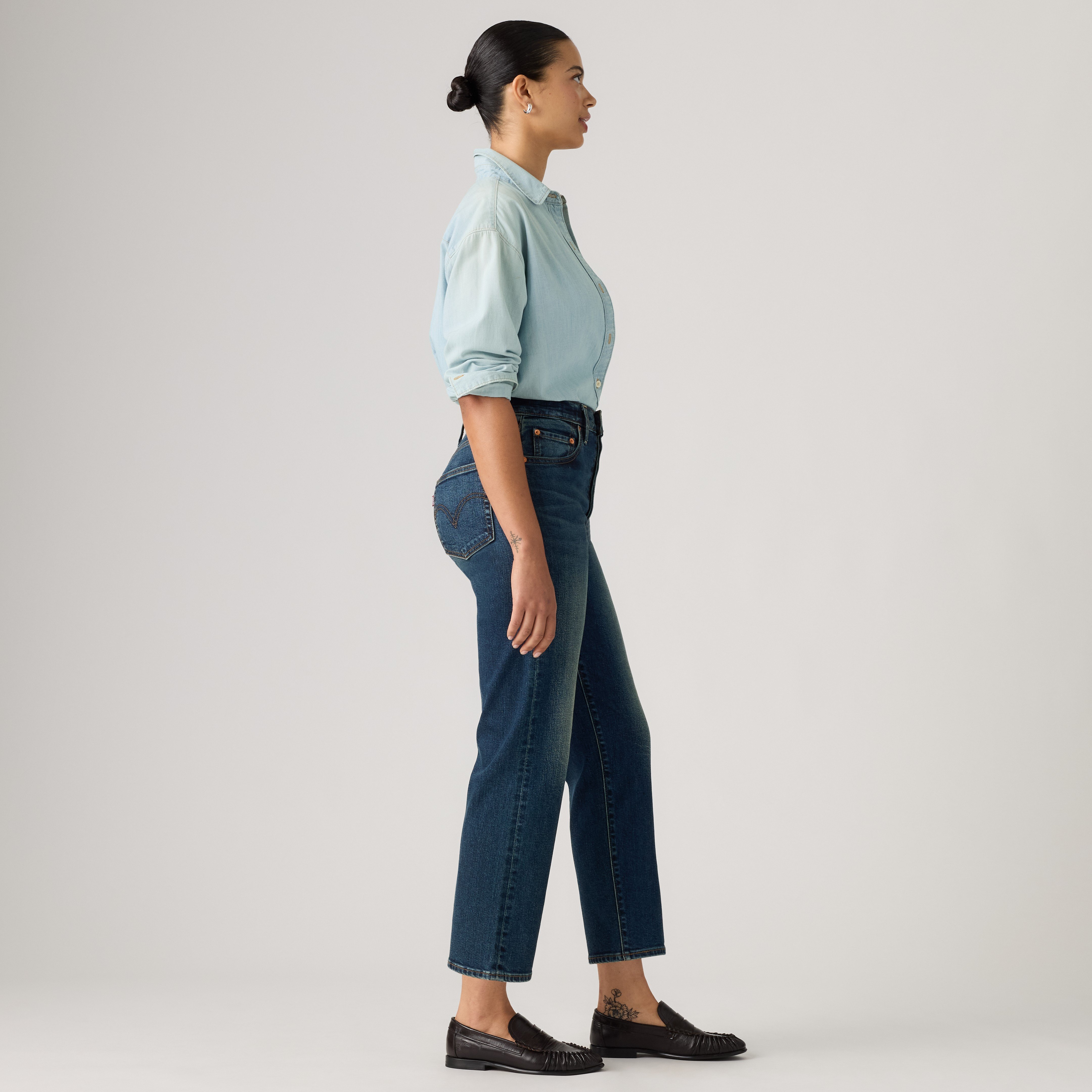 JEANS MUJER RIBCAGE STRAIGHT ANKLE AZUL LEVIS 72693-0301 - 3