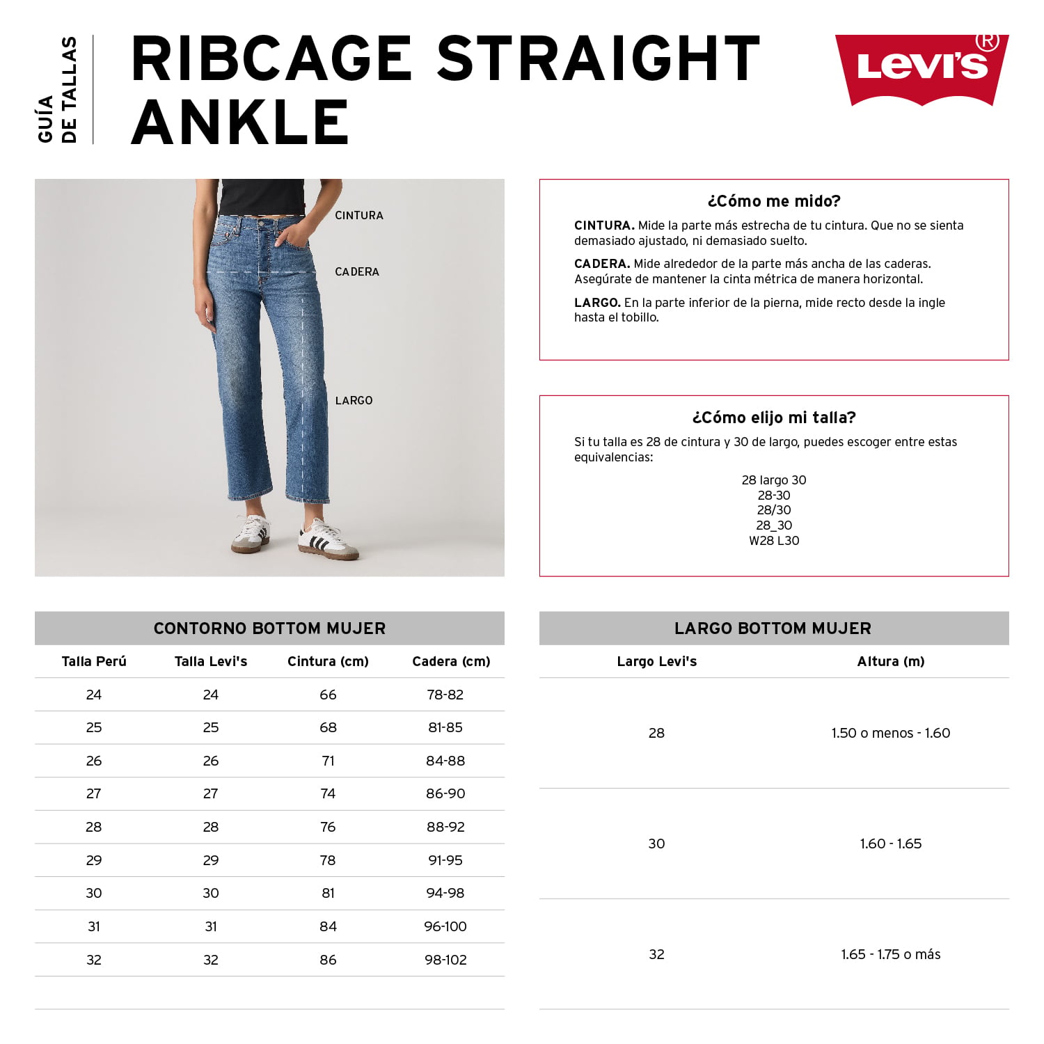 JEANS MUJER RIBCAGE STRAIGHT ANKLE AZUL LEVIS 72693-0301 - 6