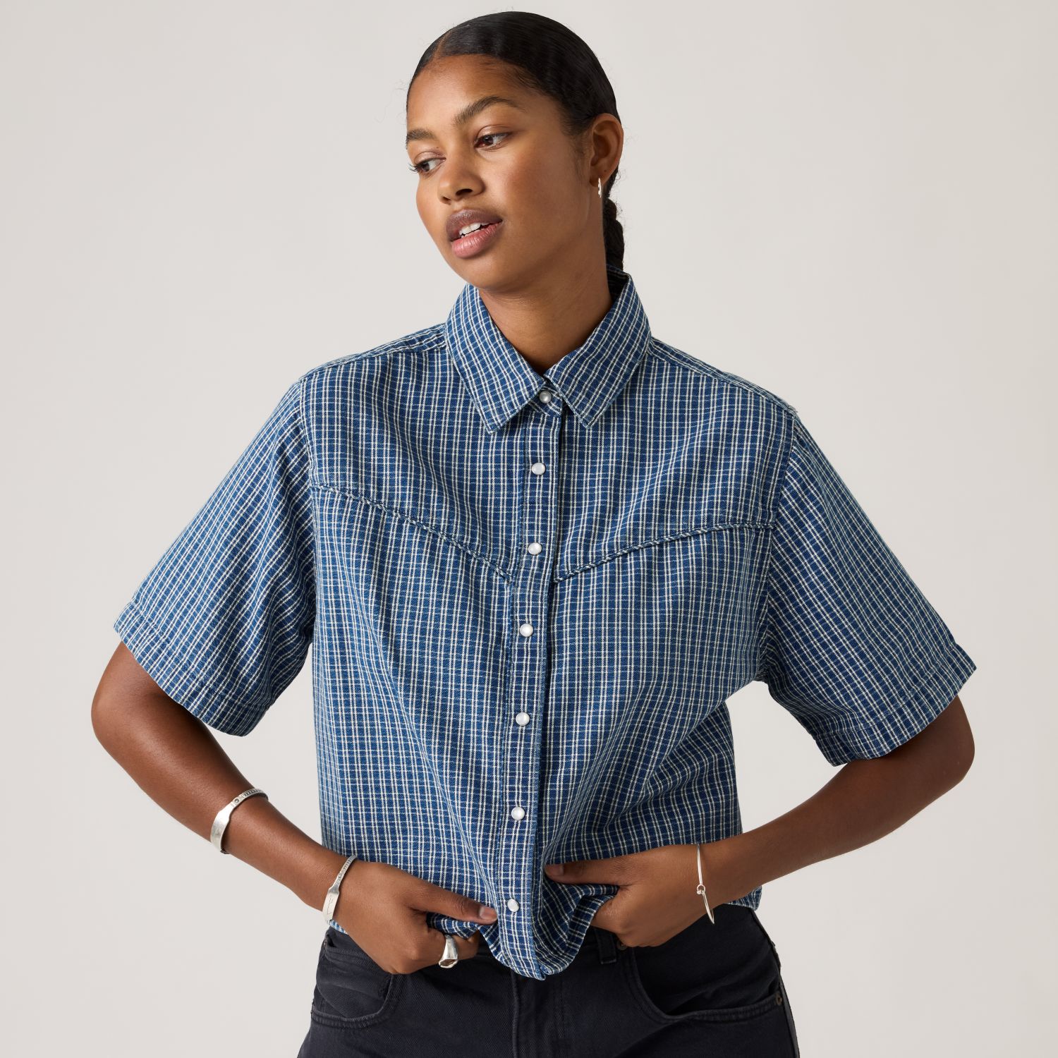 BLUSA MUJER LOGAN DENIM SHIRT AZUL LEVIS 005CR-0006 - 3