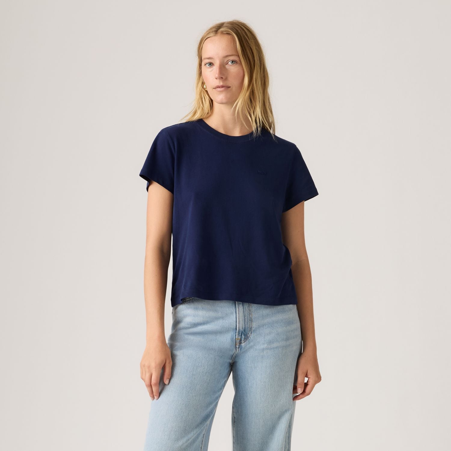 POLO MUJER FAVORITE COTTON TEE AZUL LEVIS 005J2-0017 - 1