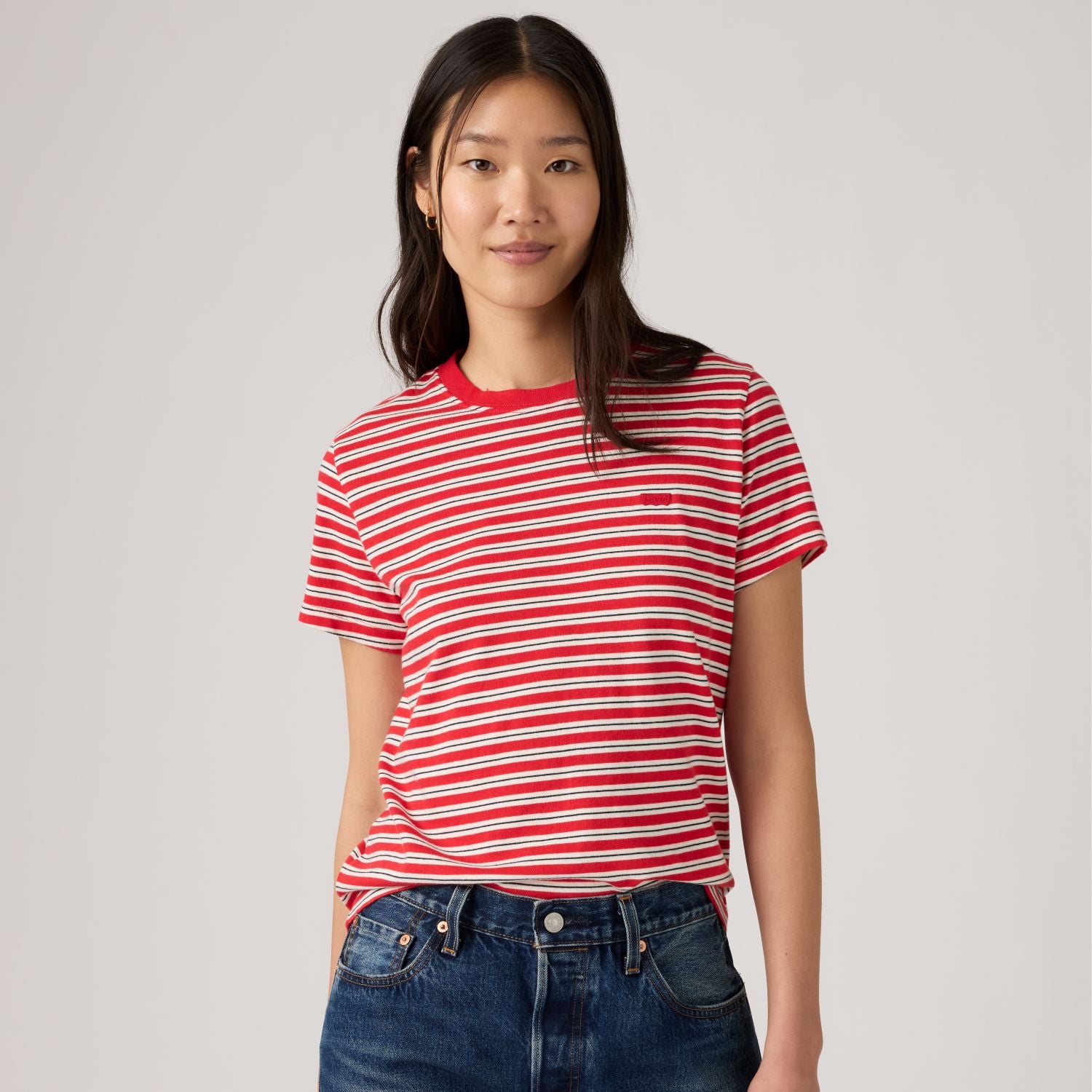 POLO MUJER FAVORITE COTTON TEE ROJO LEVIS 005J2-0032 - 1