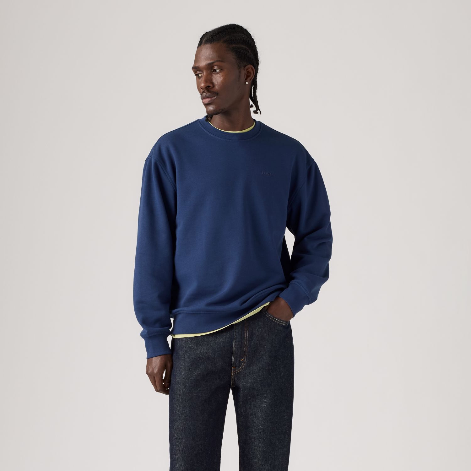 POLERÓN HOMBRE SWEATS CREW AZUL LEVIS A1572-0126 - 1