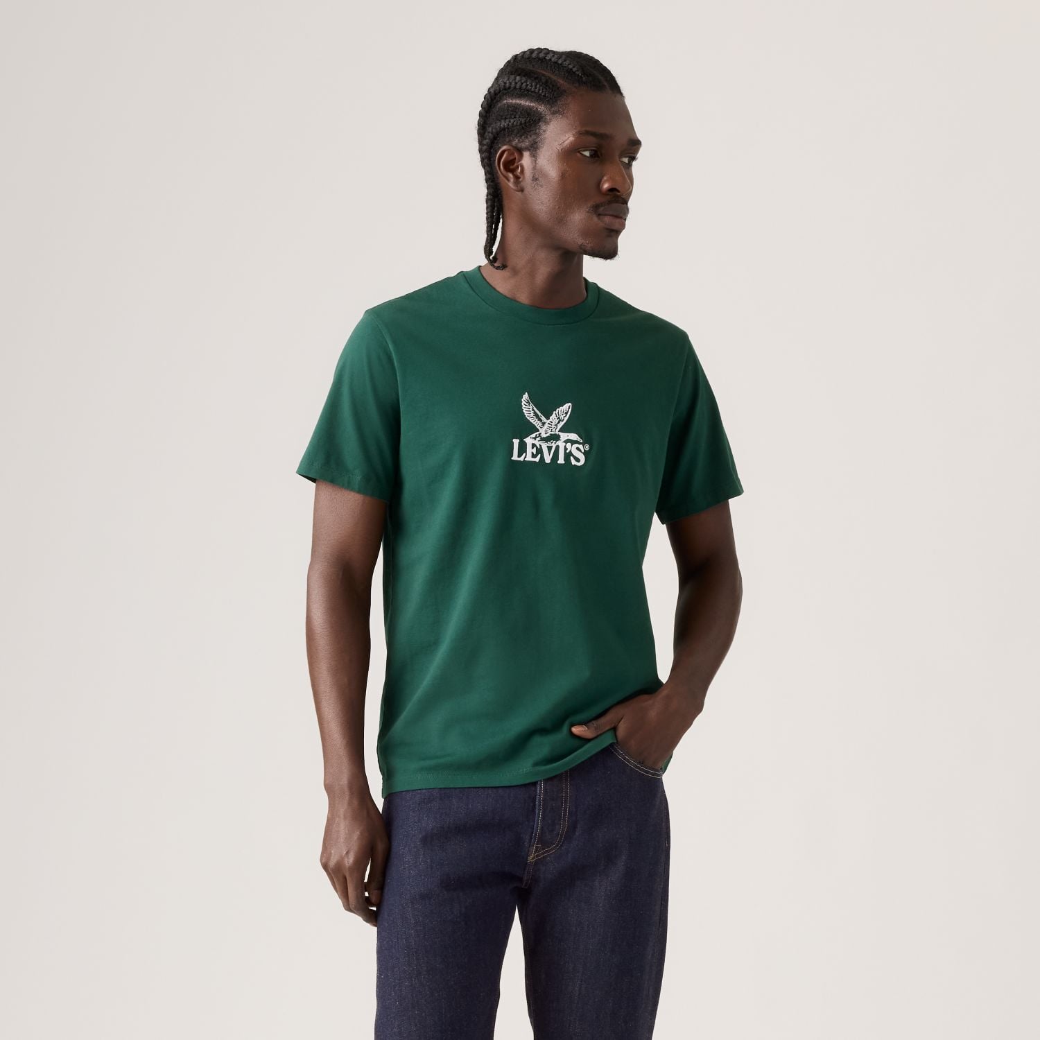 POLO HOMBRE GRAPHIC CREWNECK TEE VERDE LEVIS 22491-2178 - 1