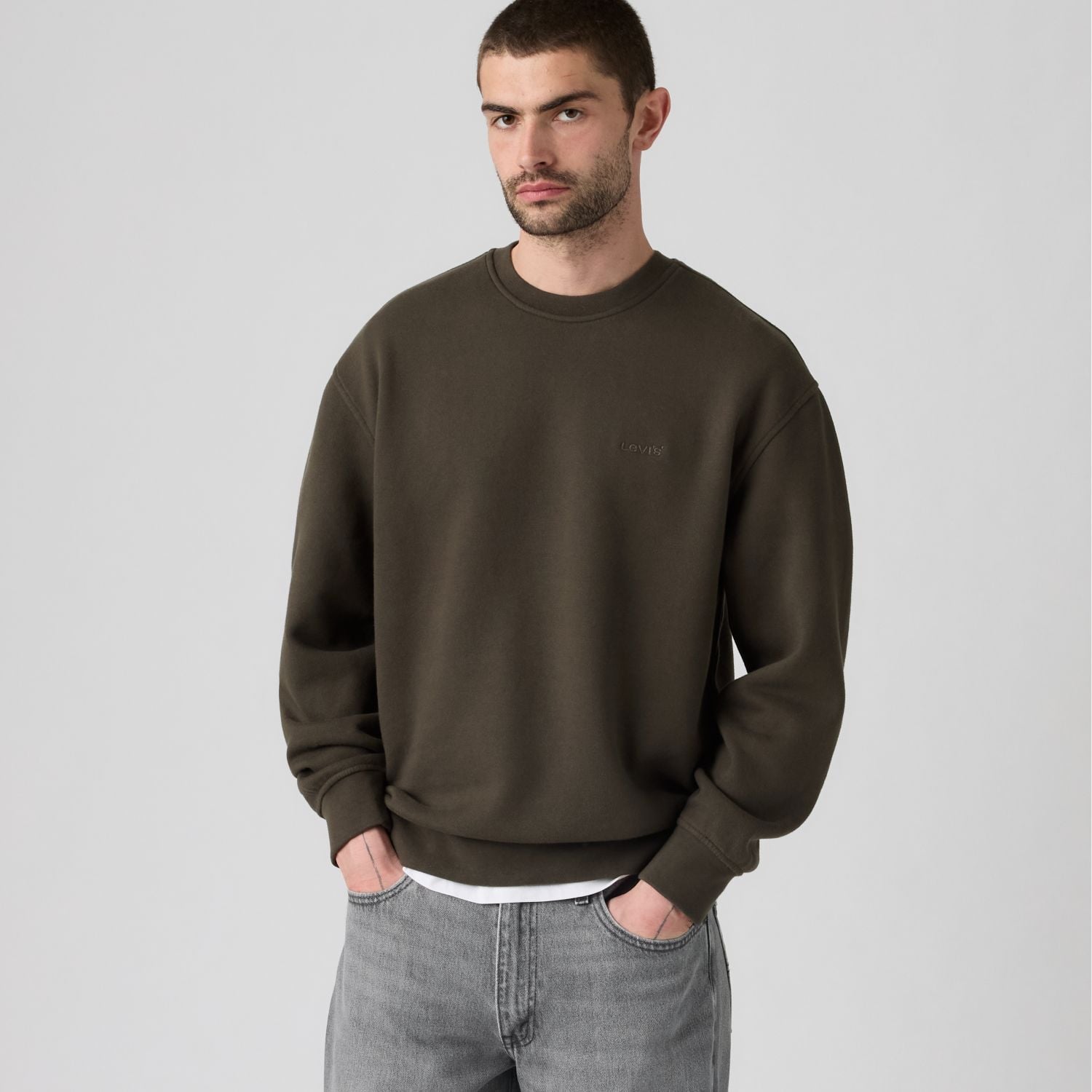 POLERÓN HOMBRE SWEATS CREW CAFÉ LEVIS A1572-0132 - 3