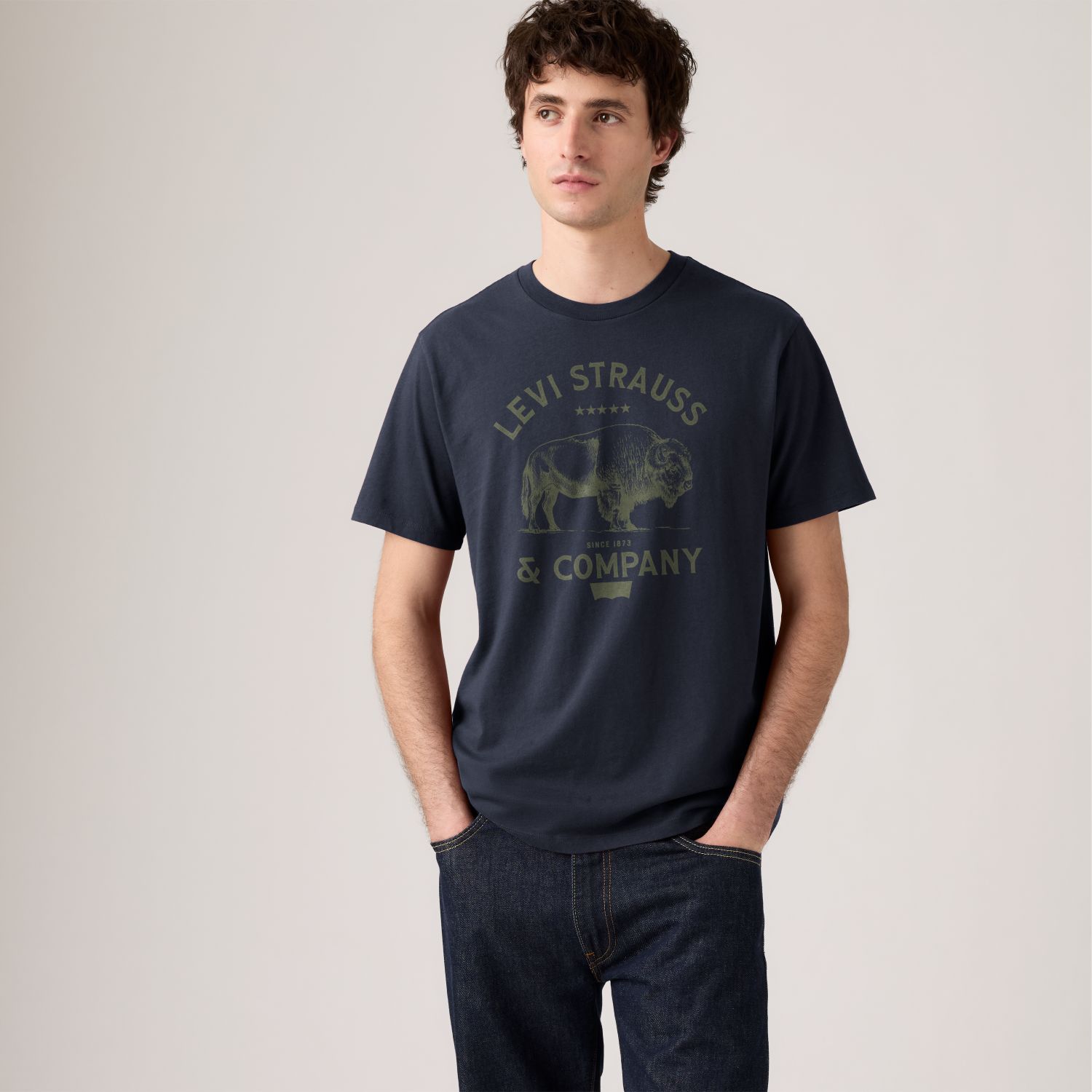 POLO HOMBRE GRAPHIC CREWNECK TEE AZUL LEVIS 22491-1527 - 3