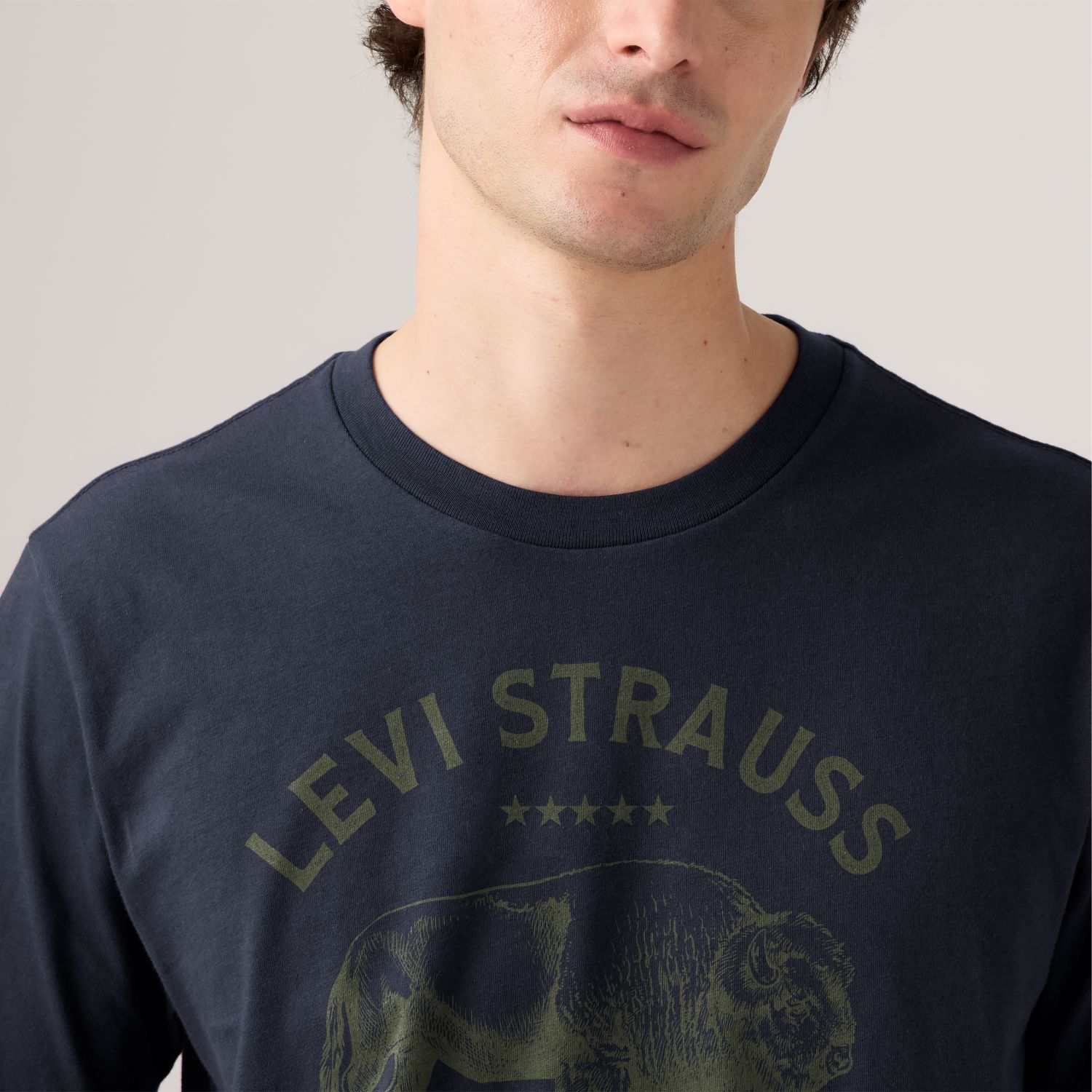 POLO HOMBRE GRAPHIC CREWNECK TEE AZUL LEVIS 22491-1527 - 4