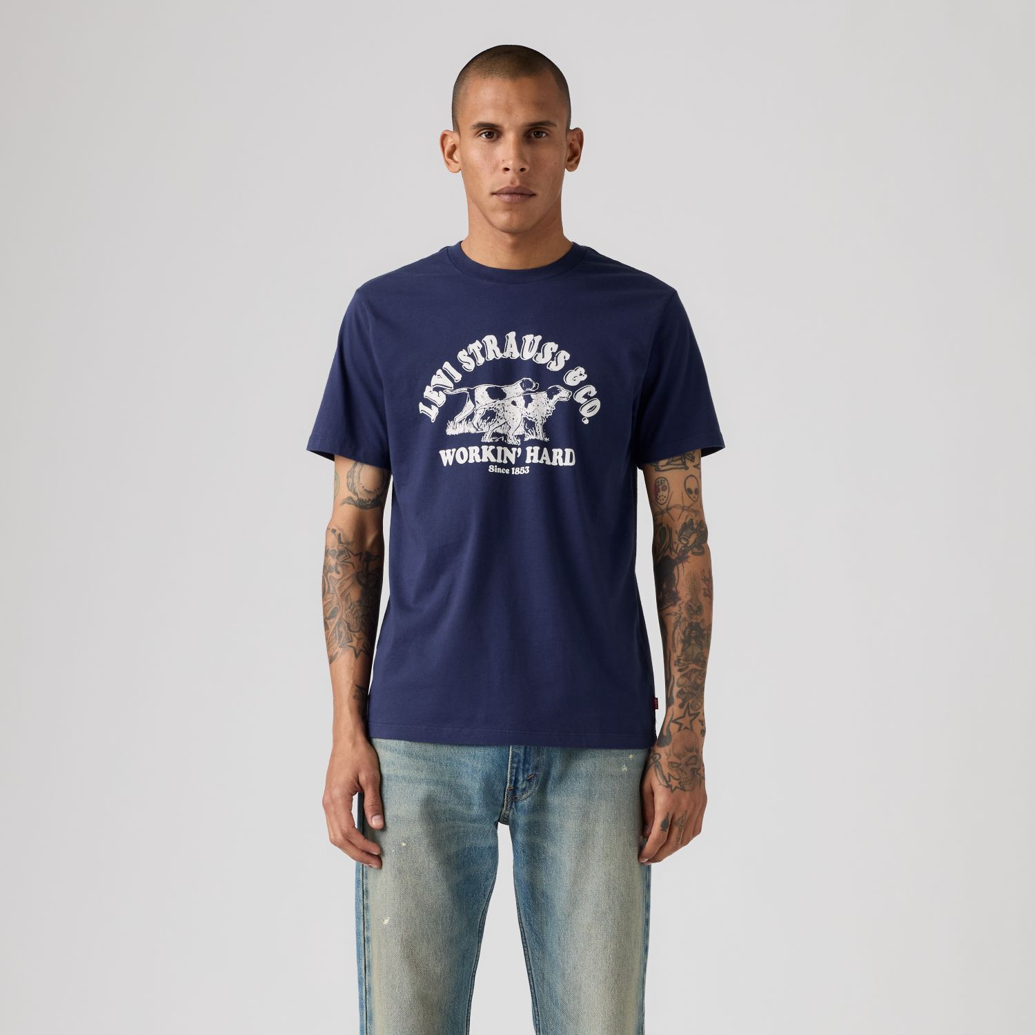 POLO HOMBRE GRAPHIC CREWNECK TEE AZUL LEVIS 22491-2171 - 1