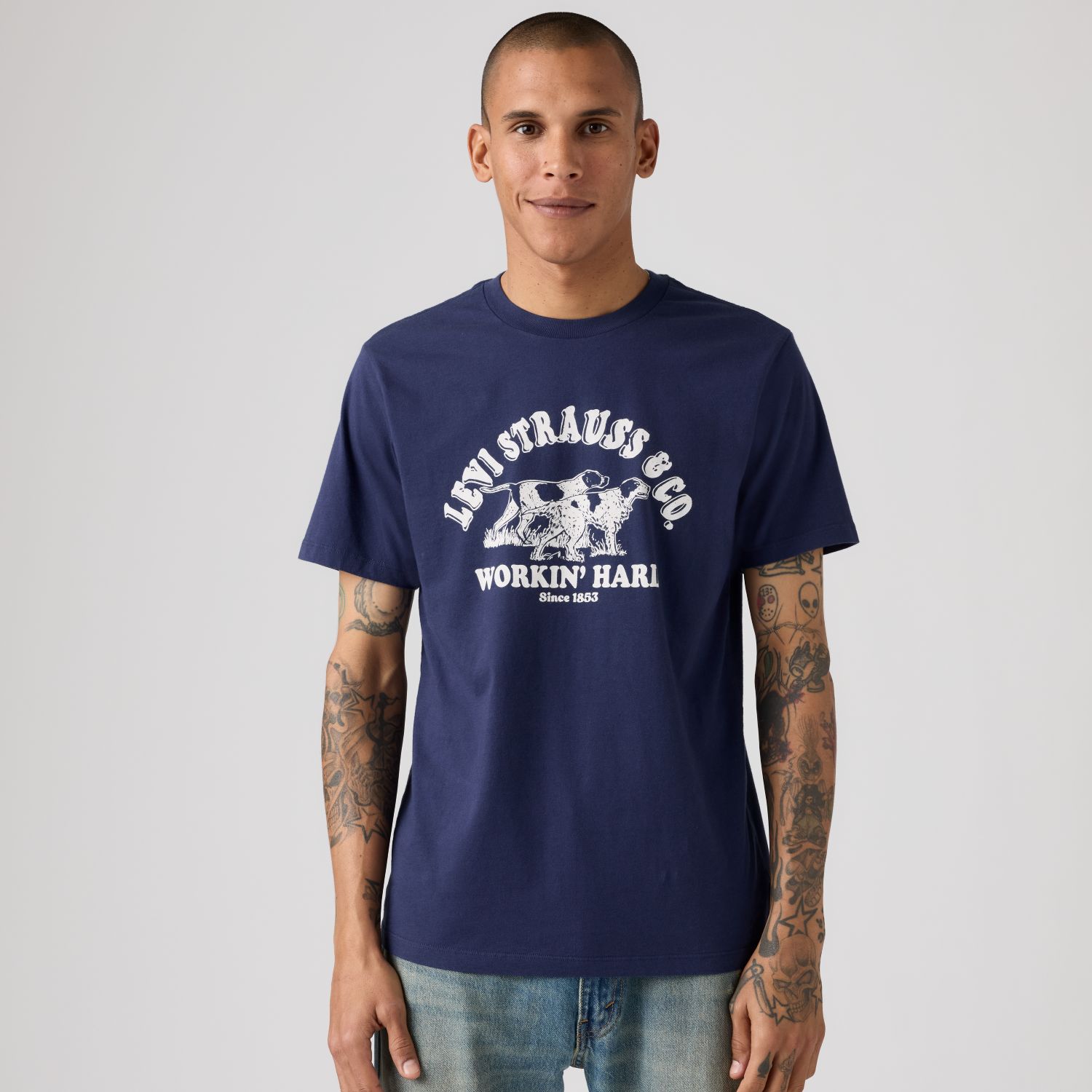 POLO HOMBRE GRAPHIC CREWNECK TEE AZUL LEVIS 22491-2171 - 3