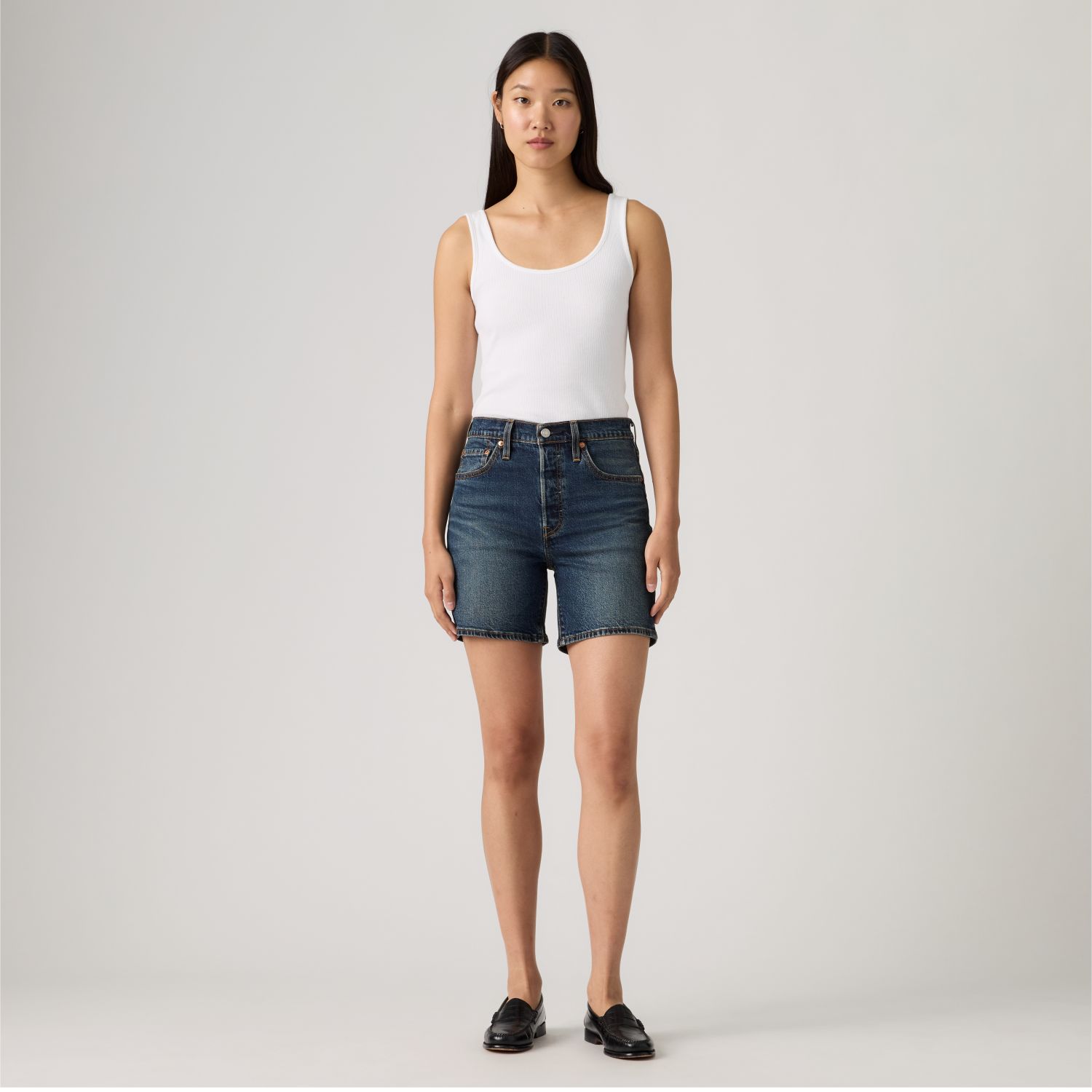 SHORTS MUJER 501 MID THIGH AZUL LEVIS A9296-0005 - 2
