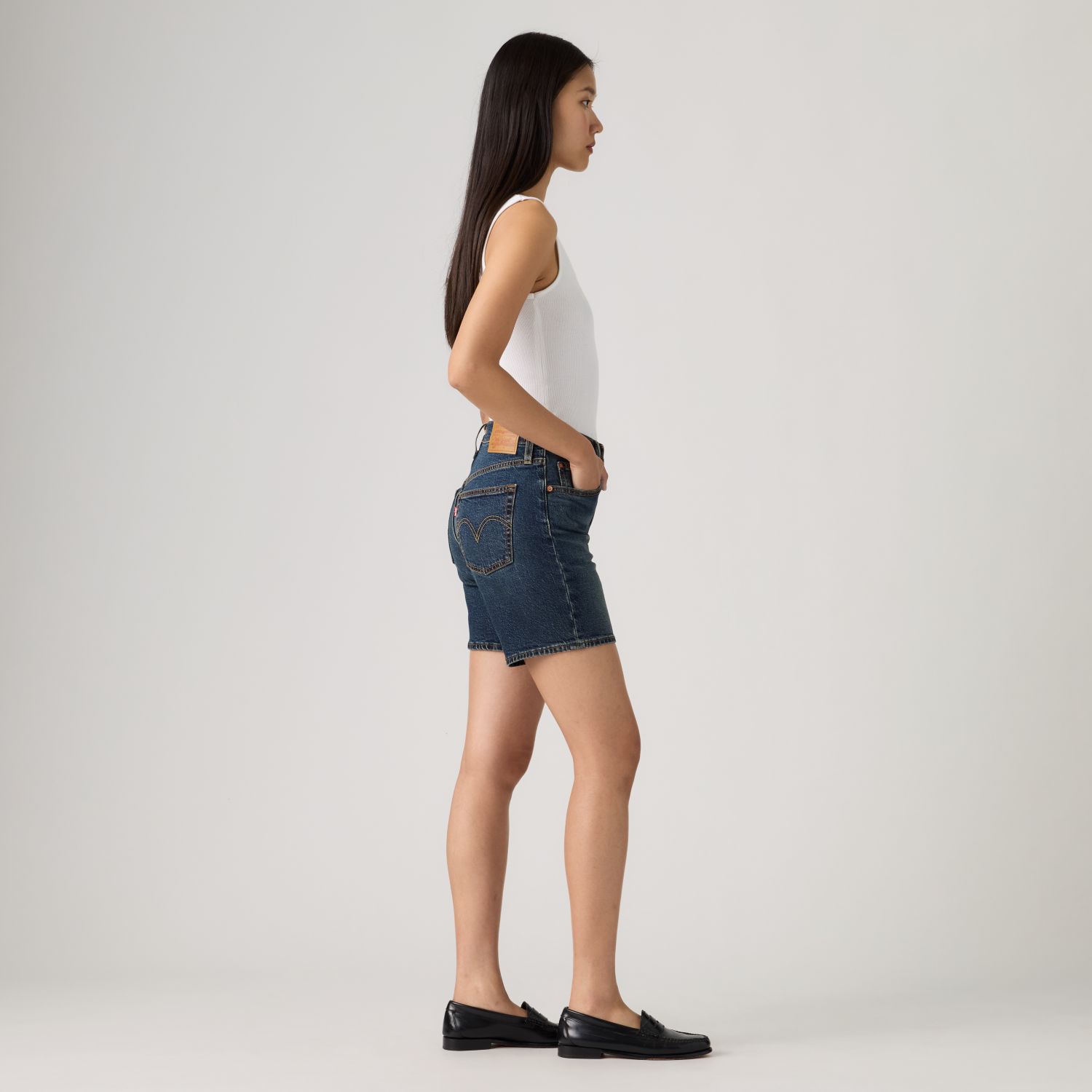 SHORTS MUJER 501 MID THIGH AZUL LEVIS A9296-0005 - 3