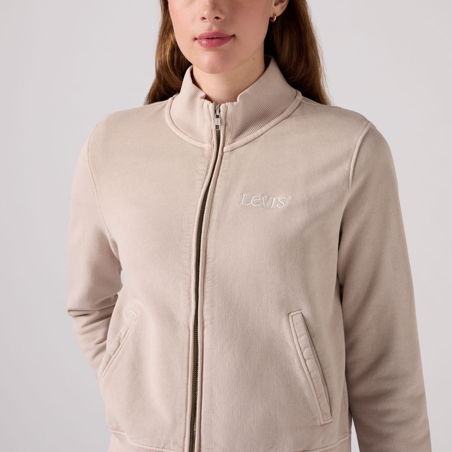POLERÓN MUJER SLIM FIT FULL ZIP GRIS LEVIS 008A4-0012 - 4