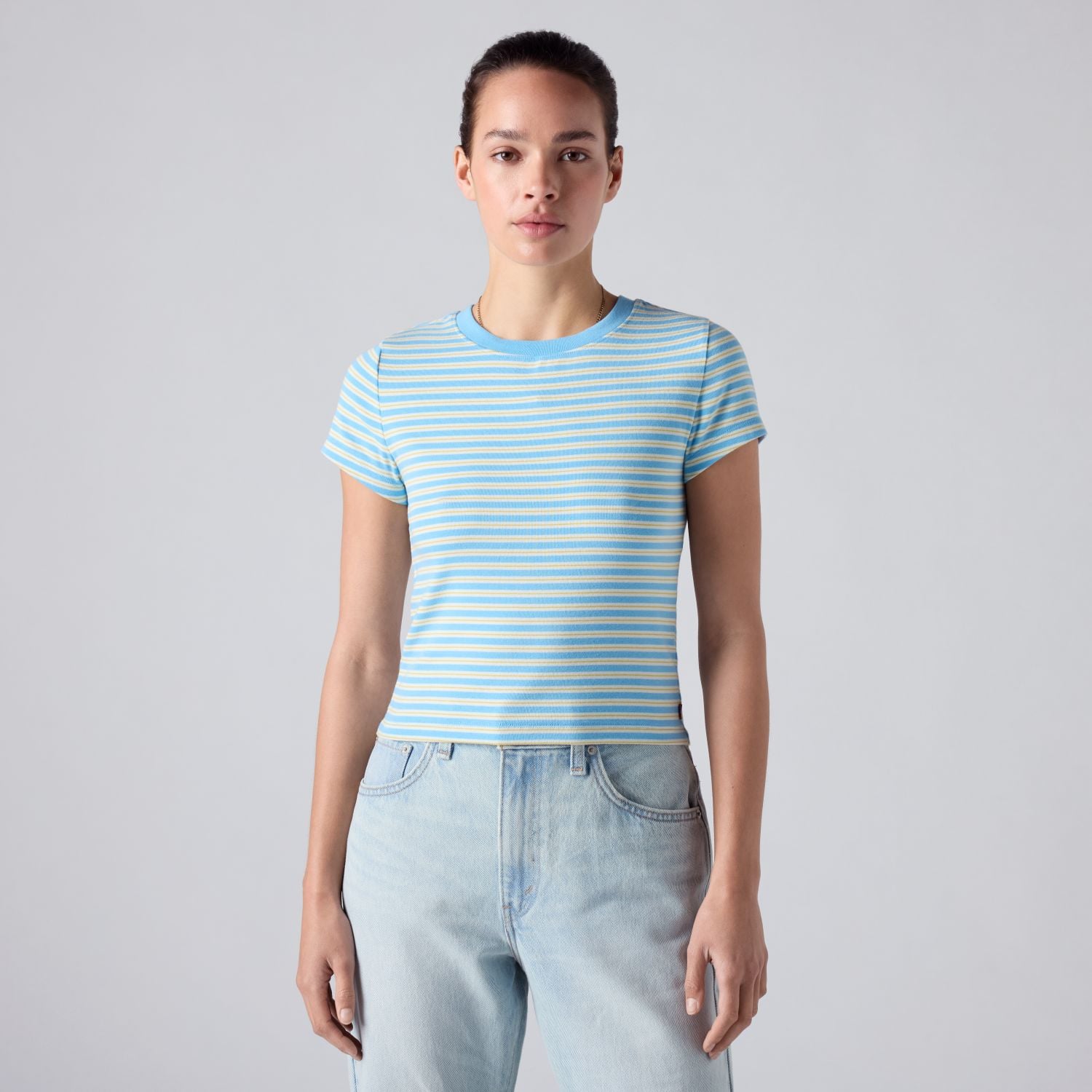 POLO MUJER ESSENTIAL BABY TEE CELESTE LEVIS 0085R-0010 - 3