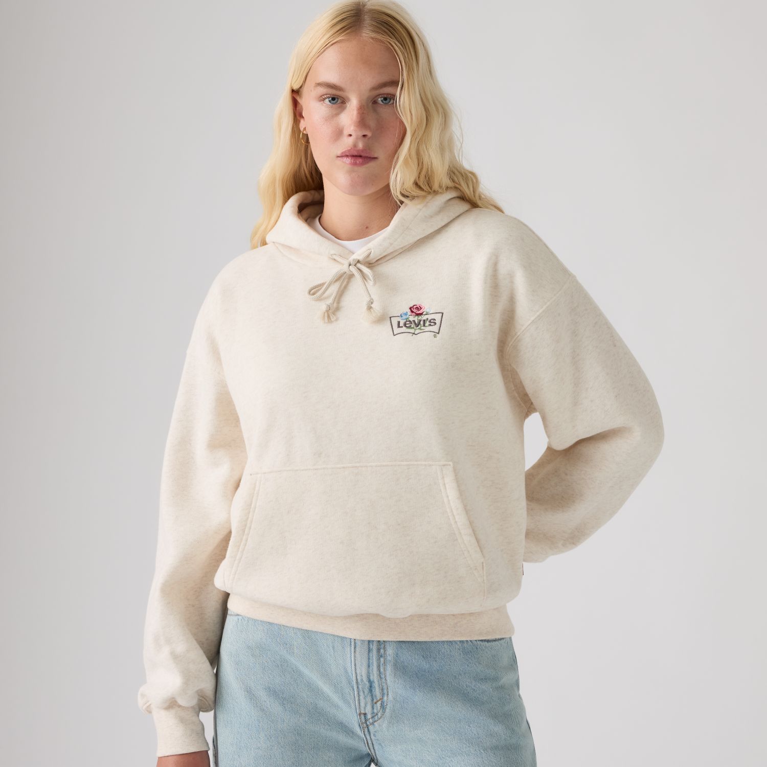 POLERÓN MUJER EVERYDAY HOODIE 2.0 BEIGE LEVIS 008CR-0001 - 3