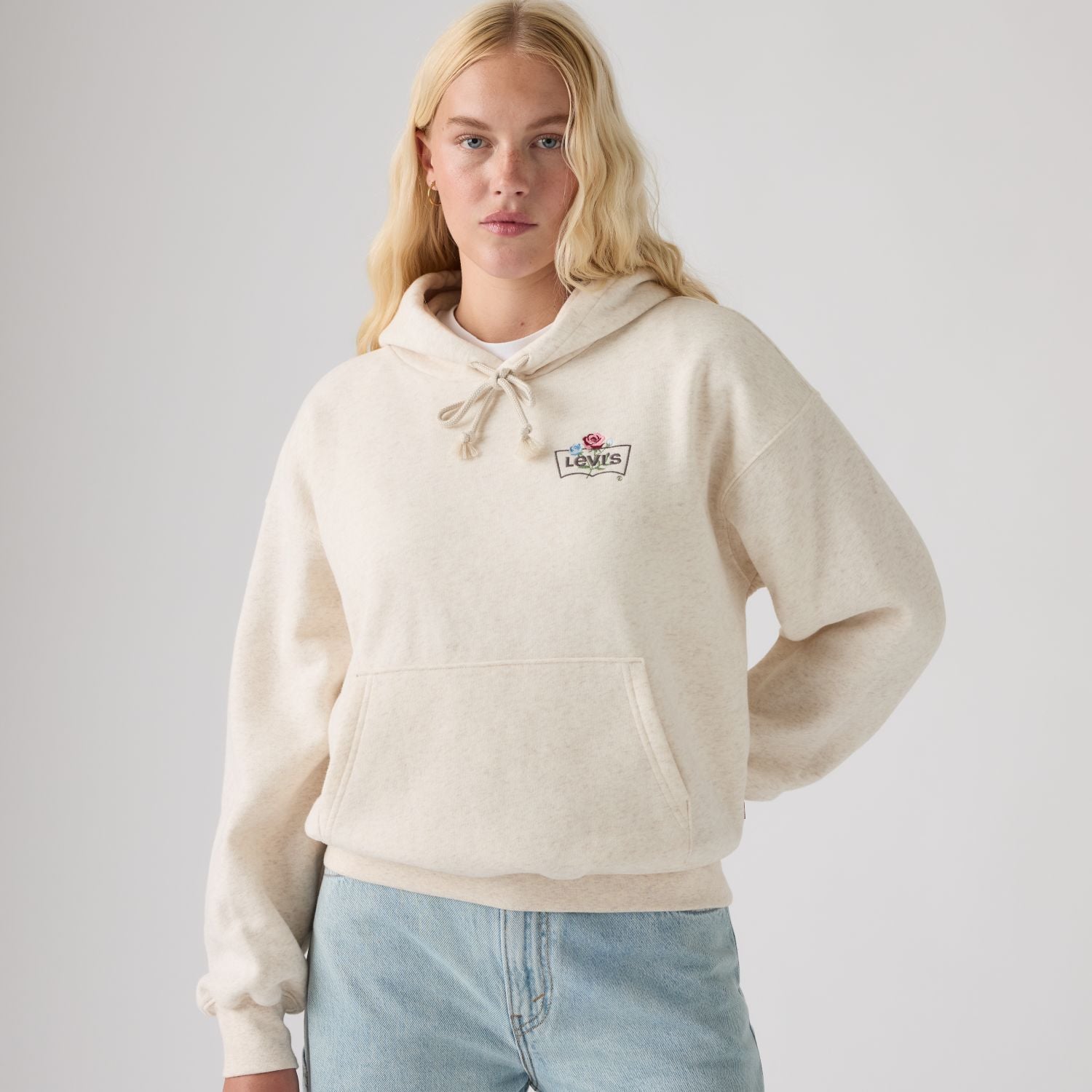 POLERÓN MUJER EVERYDAY HOODIE 2.0 BEIGE LEVIS 008CR-0001 - 3
