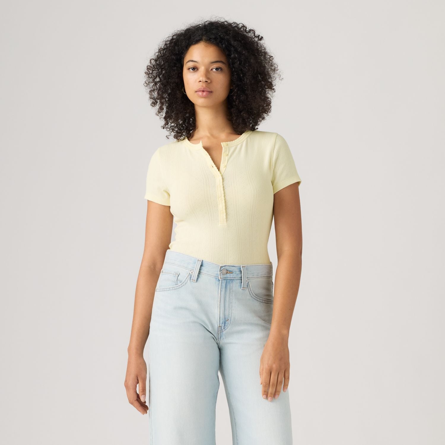 POLO MUJER DRY GOODS POINTELLE AMARILLO LEVIS 0086J-0002 - 1